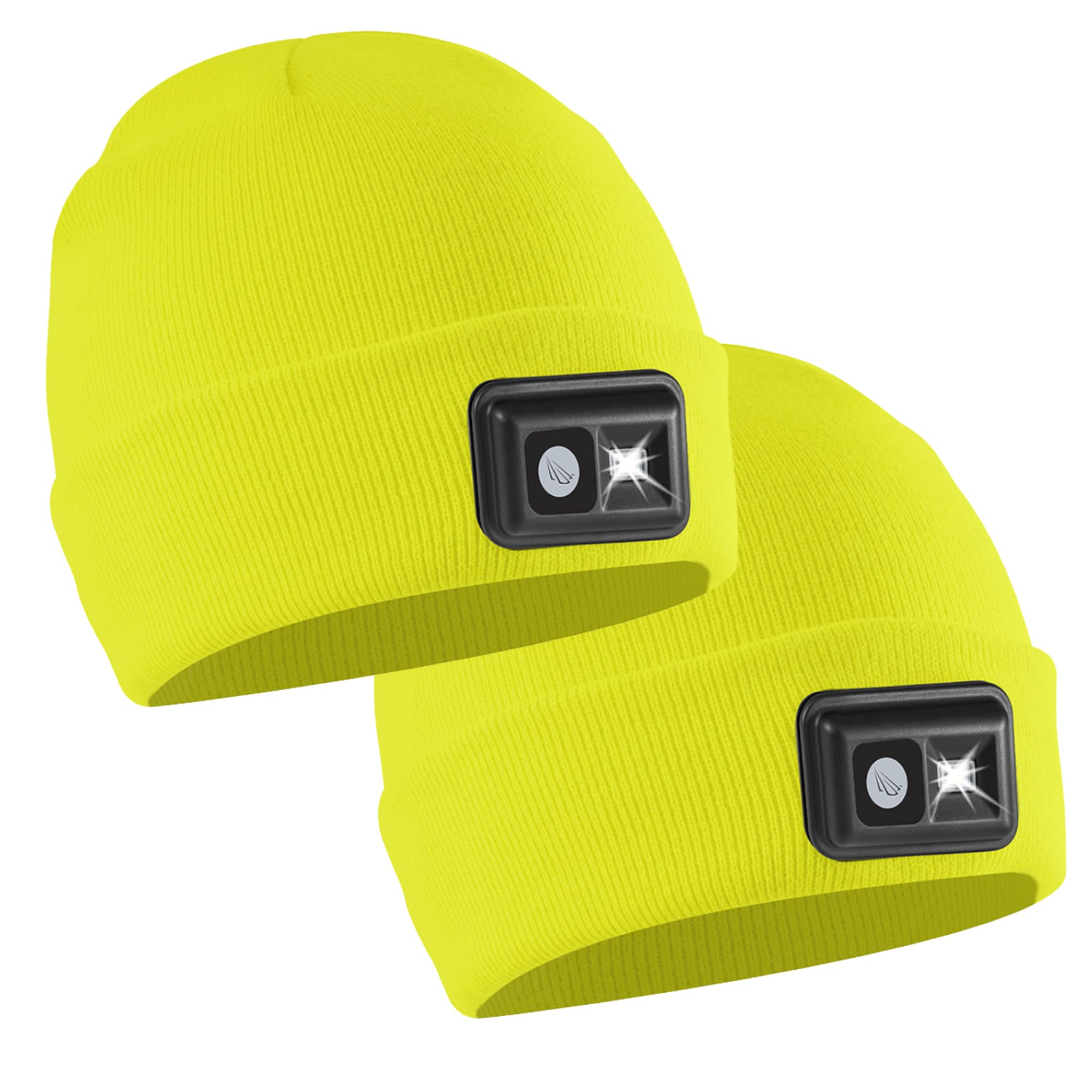 POWERCAP LED Hat Light 150 Lumens Rechargeable Fleece Beanie with Bright Built-in Headlamp Waterproof LED Warm One Size Cap
