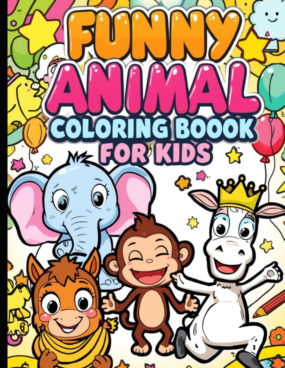 Funny Animal Colouring Book For Kids