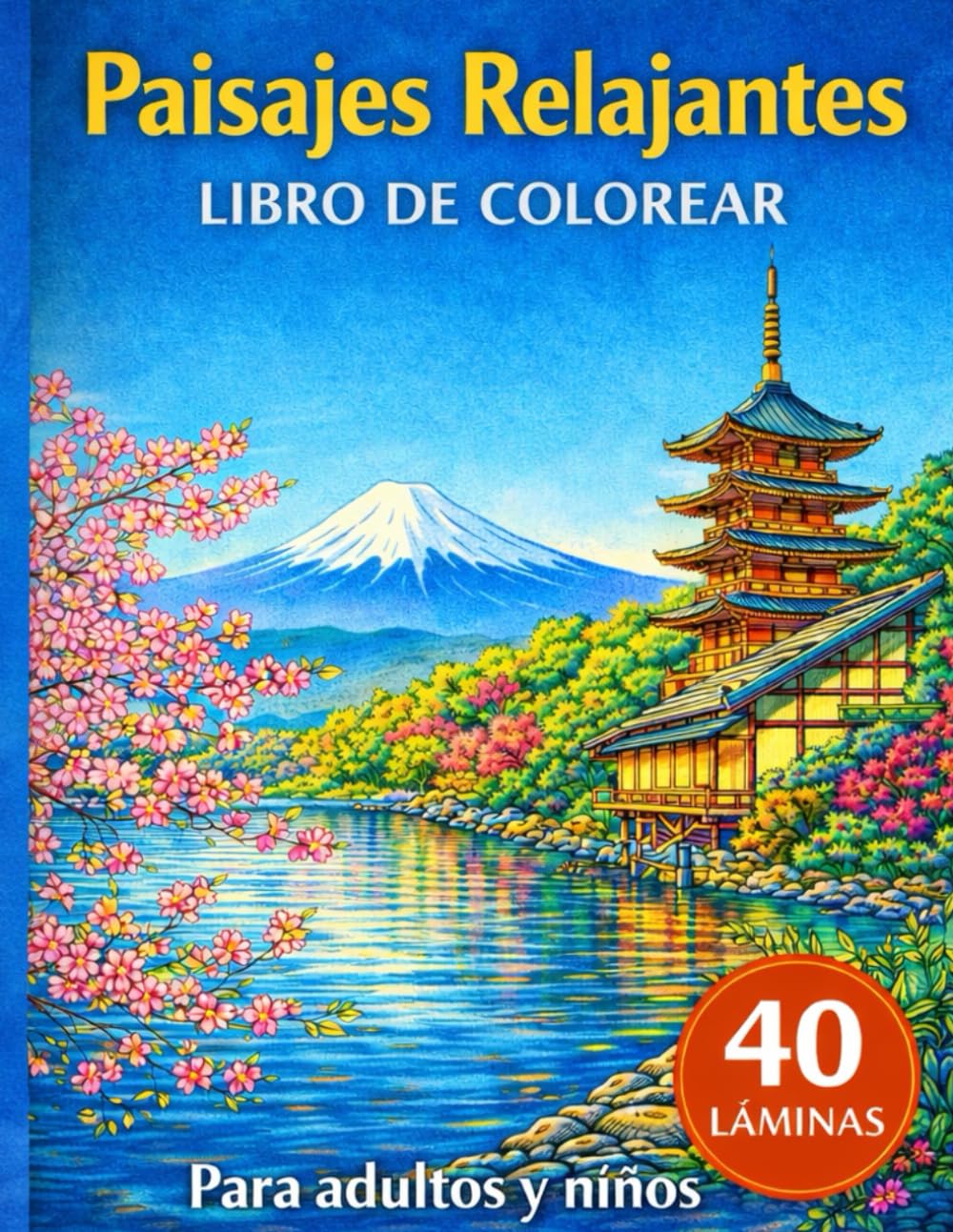 Libro colorear Paisajes Relajantes. 40 Láminas. Lista de reproducción con QR. Relajación y creatividad.: Para niños y adultos
