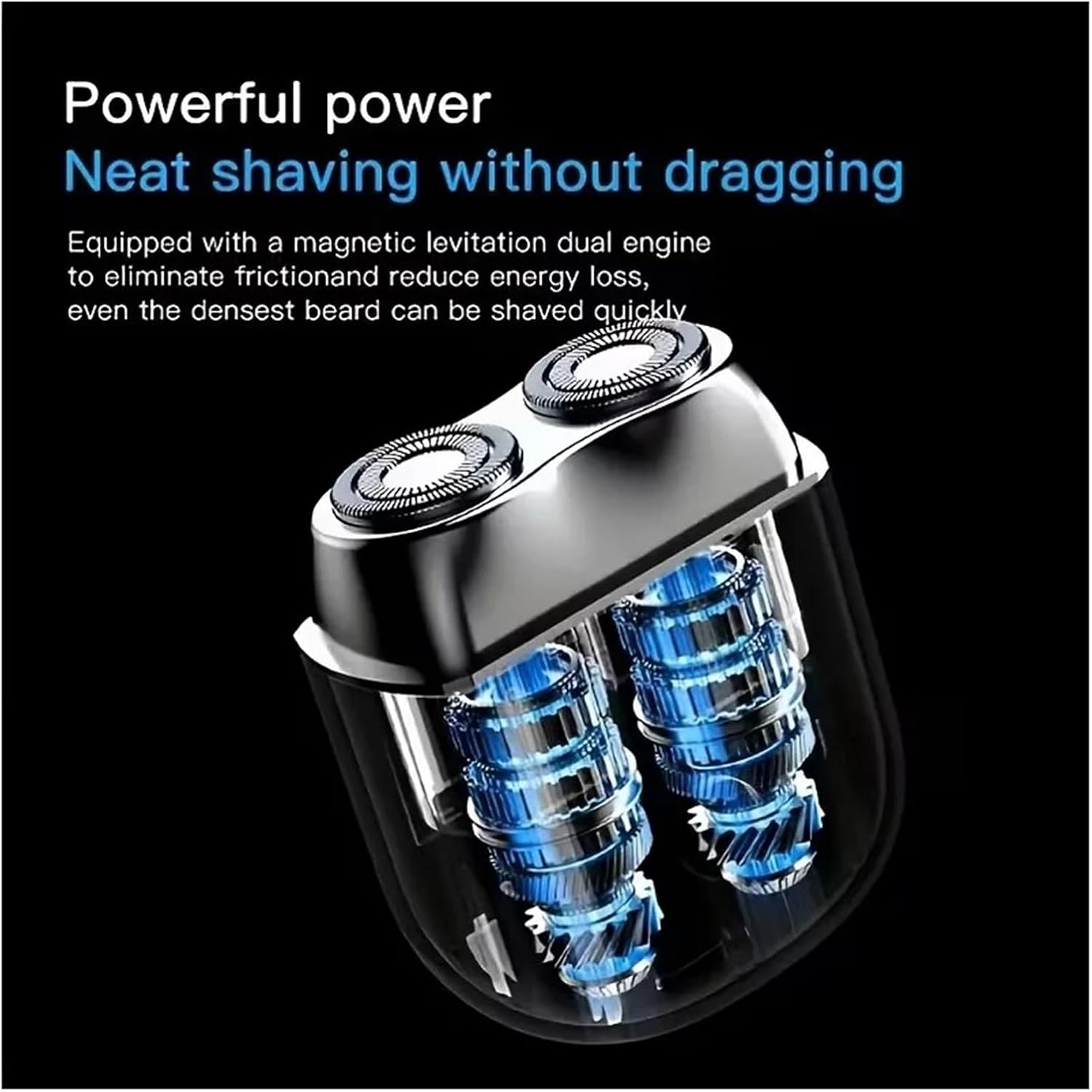 Fit for Portable Electric Shaver for Men - USB Travel with Dual Ring Floating Heads(G)