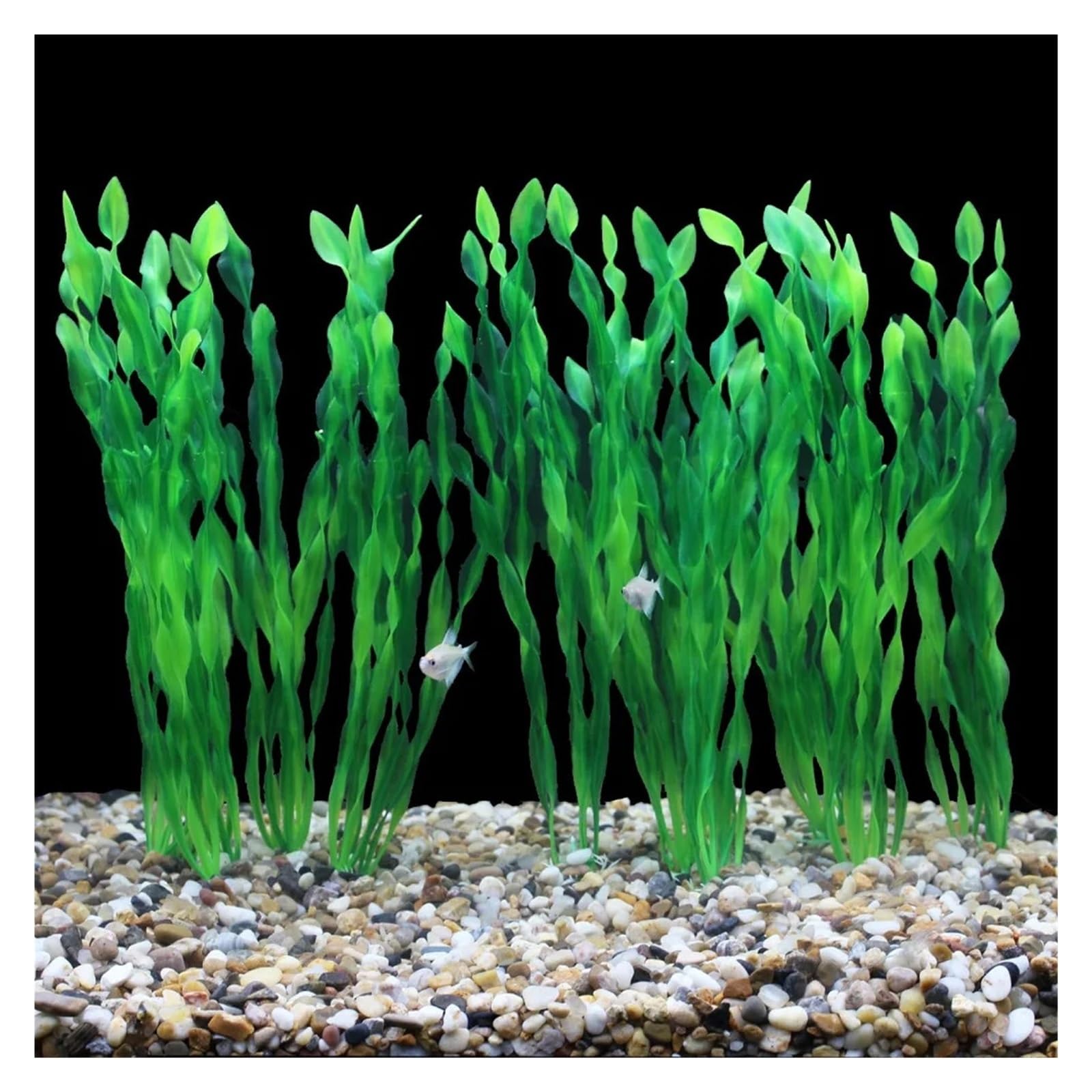 Aquarium Pflanzen 10 STÜCKE Fischaquariumpflanzen Algenwasserpflanzen for Aquarium 12-35 cm Kunststoff Pflanze Dekoration(Purple,35CM)