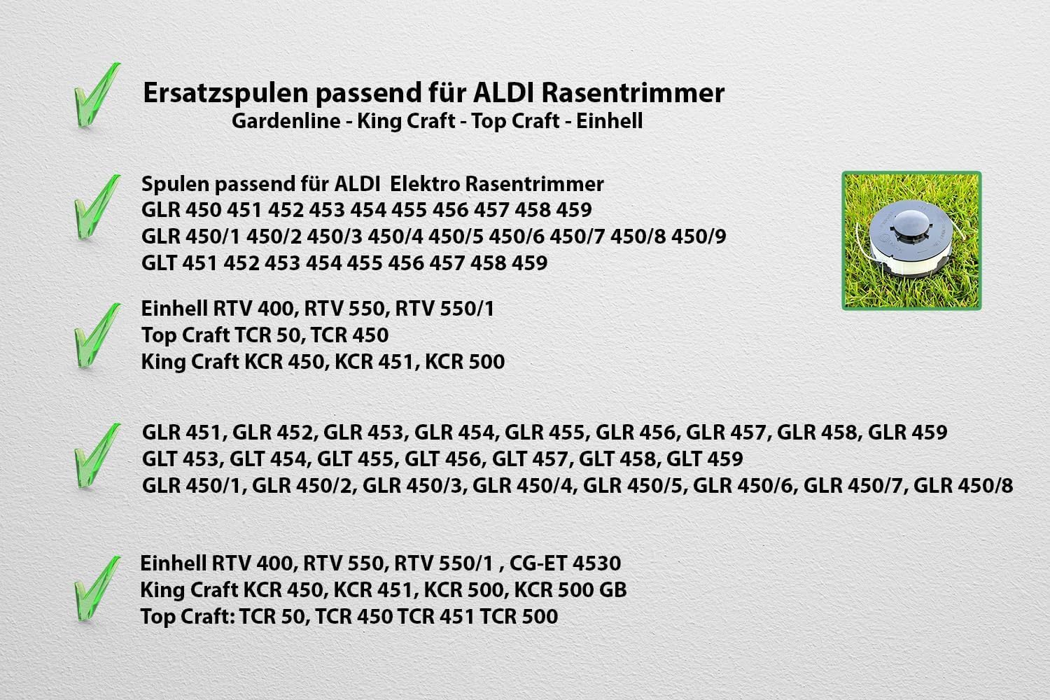 3 x zapasowa szpula żyłki do podkaszarki Gardenline – Einhell – King Craft – Top Craft