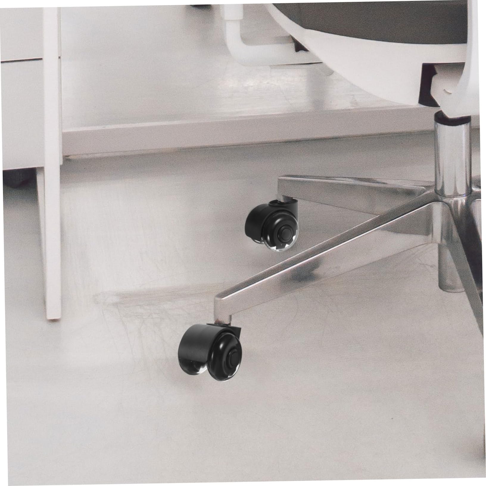 PRETYZOOM 5 Ruedas de Repuesto de Pu para Silla de Oficina, Movimiento Suave y Silencioso, para Muebles, Instalación Fácil, Pack de 5