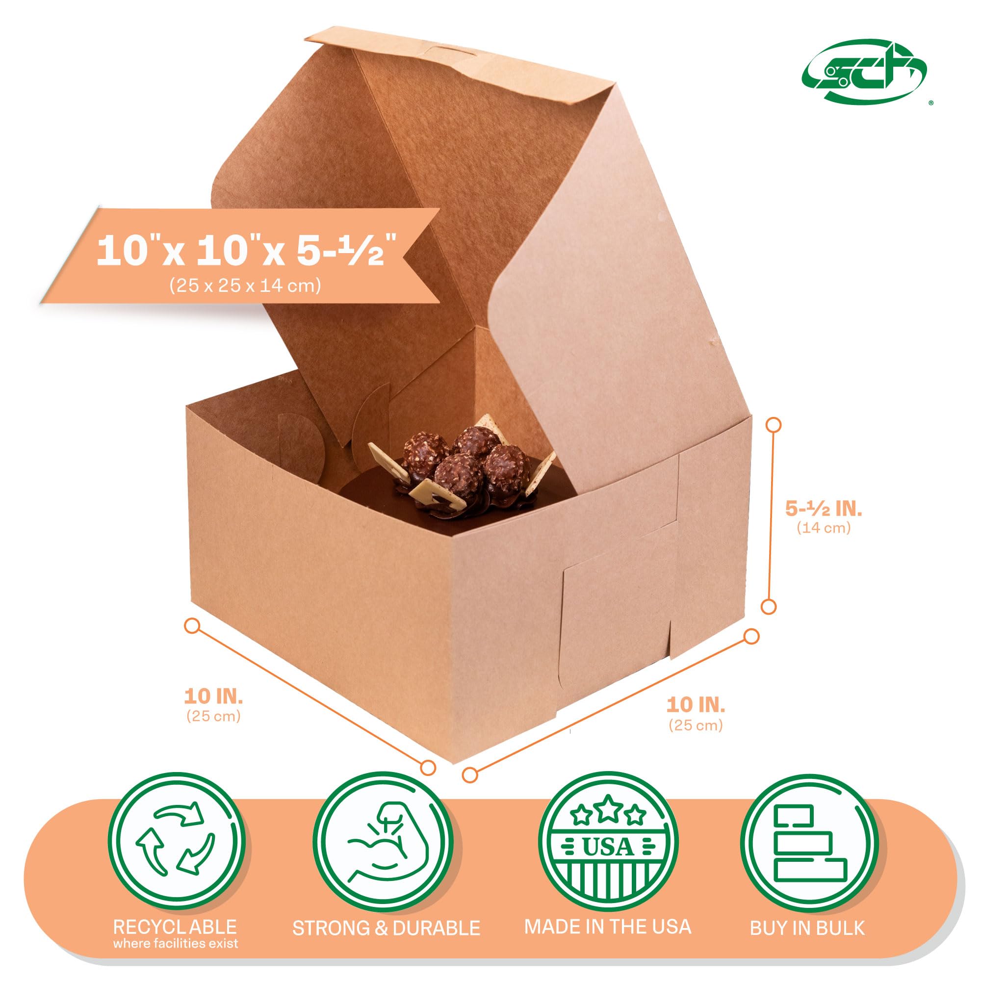 Kraft Bakery Boxes - Lock Corner Cake Boxes -2