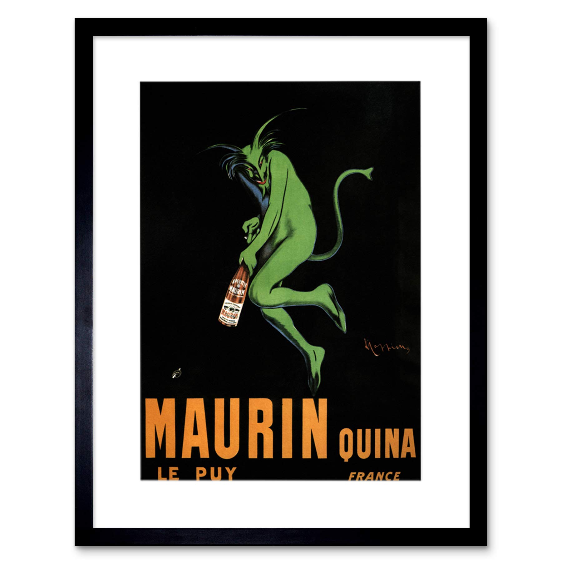 Wee Blue Coo Advert Maurin Le Puy Quina Alcohol Cappiello France Framed Wall Art Print