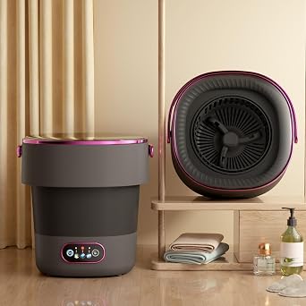 Washboy Mini Washing Machine with Dehydration, Foldable Removable Asphalt Basket, Quick Drying in 2-3 Minutes for Cleaning Small Clothes Such as Baby Clothes, Underwear, Pants, Socks and Dorm Apartment Use
