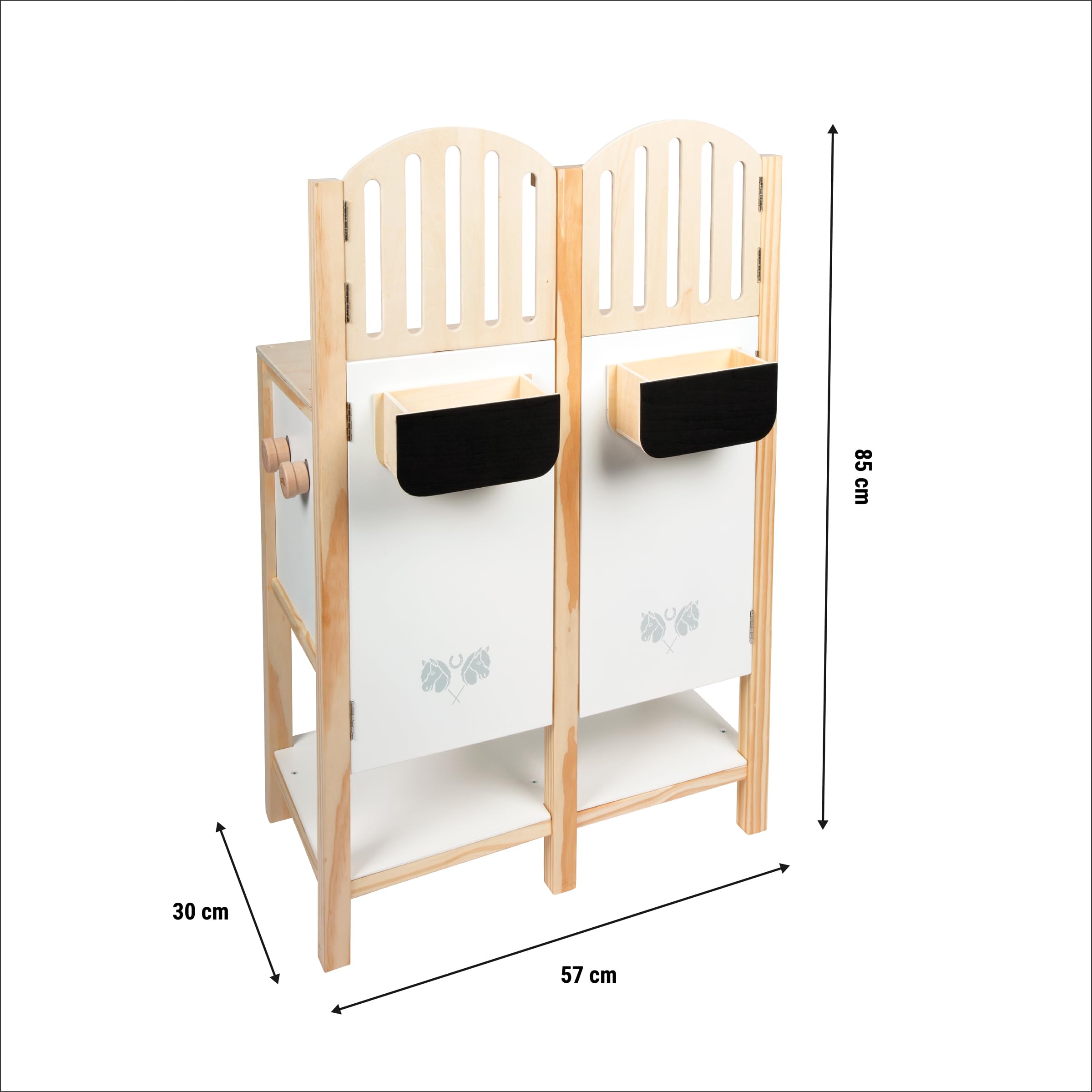 Small Foot Establo para Caballos Hobby, en Madera para Dos Caballos Hobby niños a Partir de 3 años, 12795