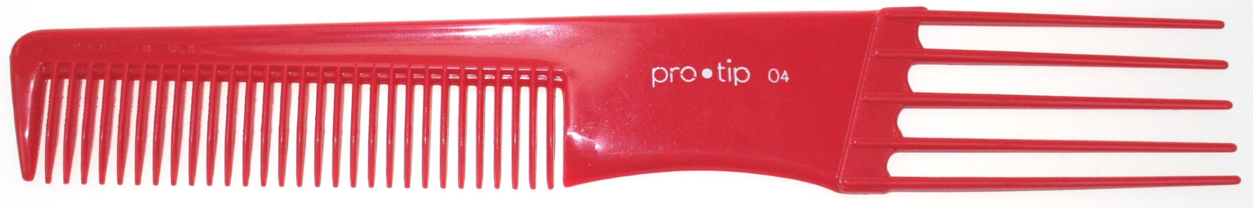 Pro TipHairdressing Lifter Comb with 5 Plastic Pins PTC04 190mm - RED by Pro Tip