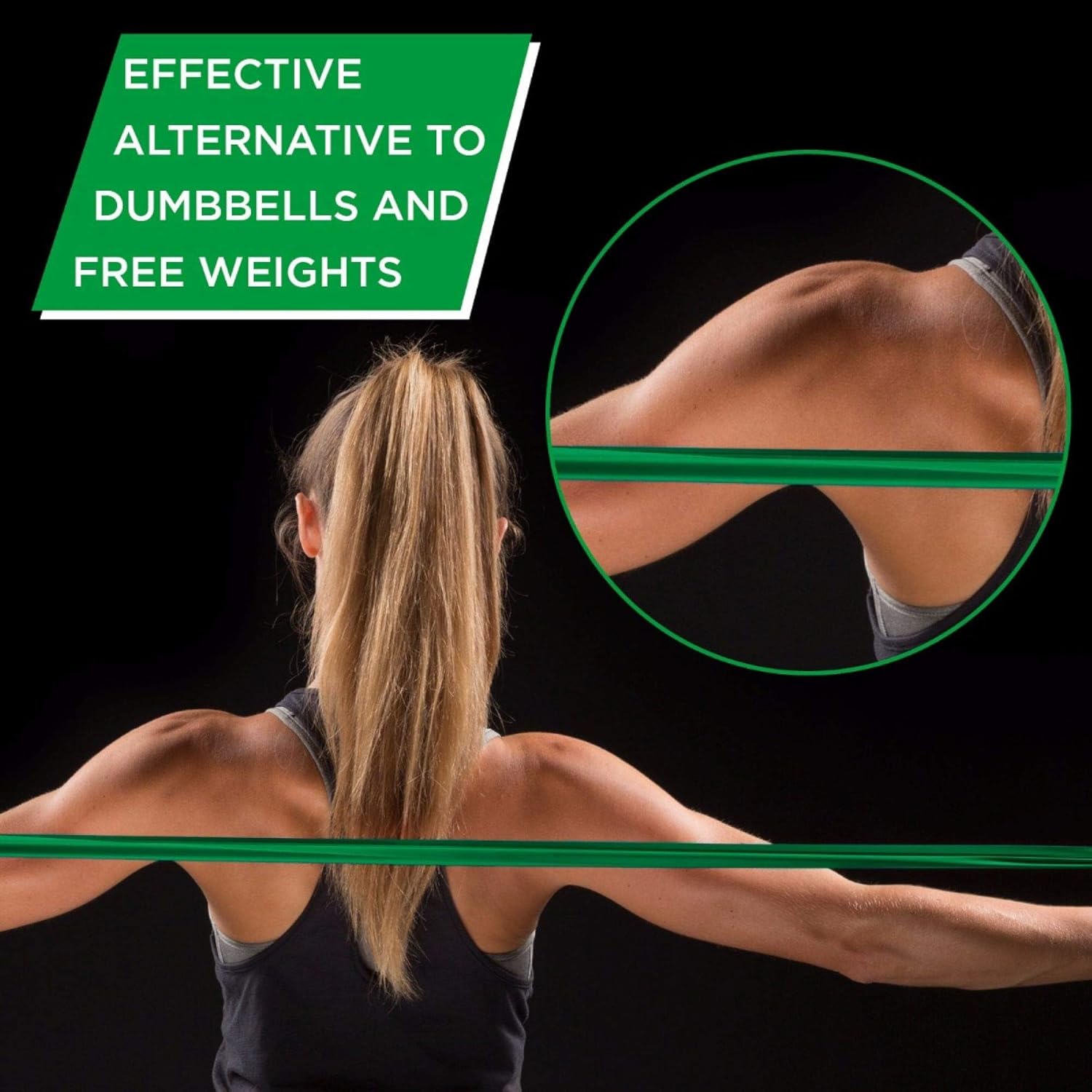 TheraBand Exercise Resistance Band Set for Sport Training and Fitness, Home Gym Equipment, Heavy Intermediate Level 1