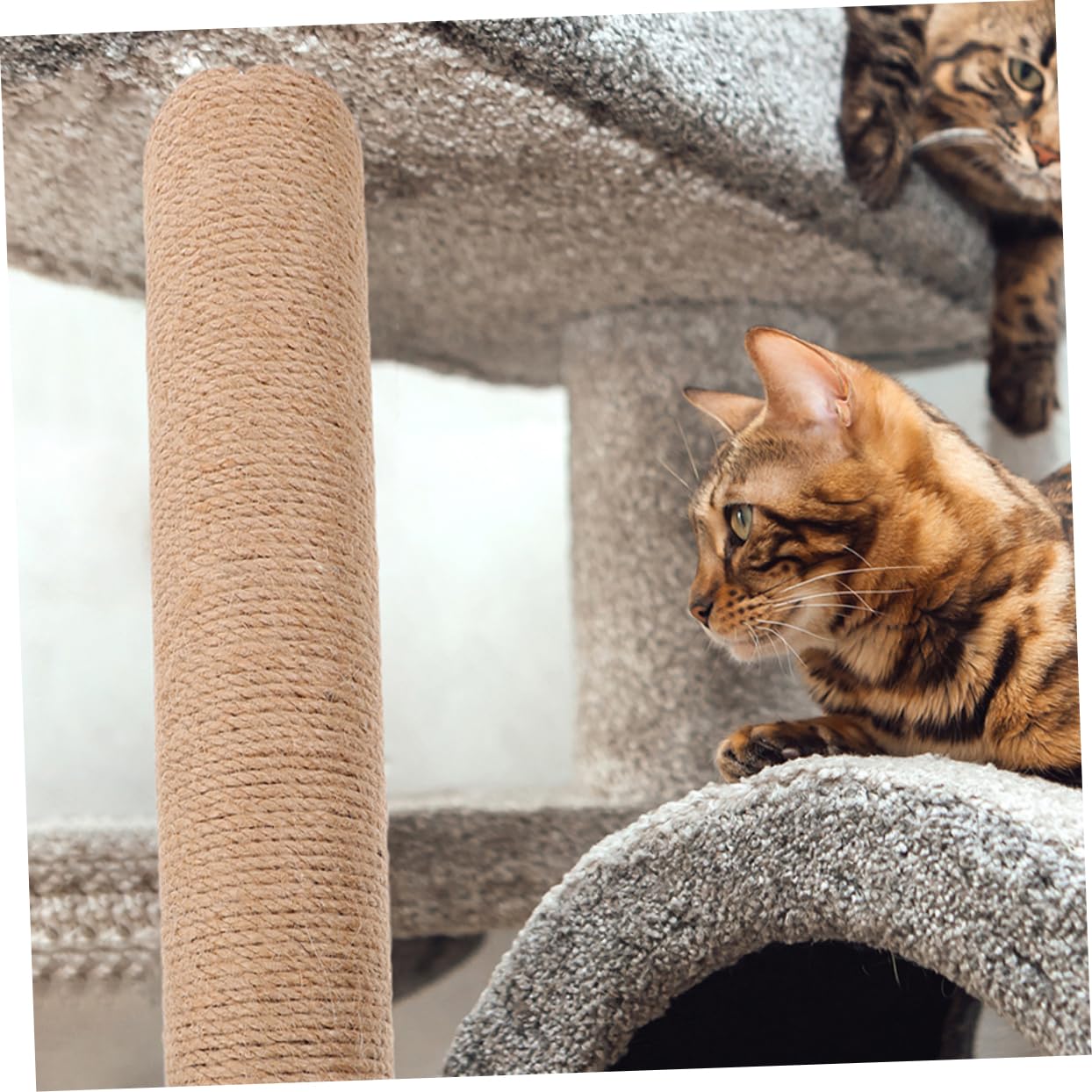 SUPVOX Griffoir pour Chat en Sisal De Remplacement Poteau à Griffer Vertical 30 Cm Matériau Abs Robuste pour Arbre à Chat DIY Adapté D'intérieur