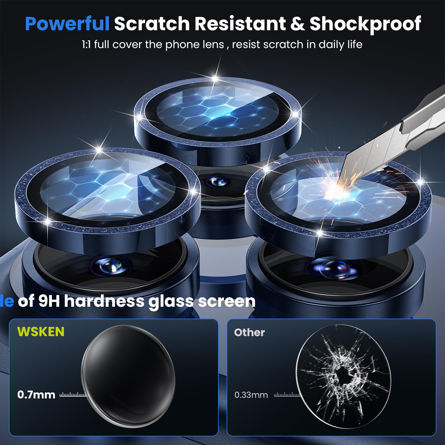 Ringke Camera Lens Frame Glass [2 Stück] für iPhone 17 Pro Max / 17 Pro Kameraschutz, HD-Qualität Gehärtetes Glas Einzelne Linse Schutz mit Aluminiumrahmen - Black