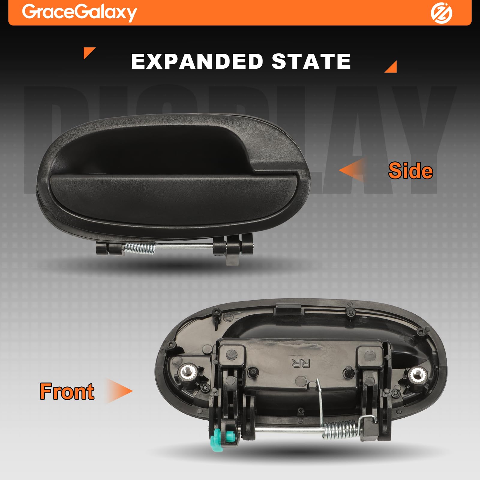 GRACEGALAXY Maniglia della Porta Esterna dell'automobile per Matiz 2006-2009, Spark 2006-2009 Anteriore e Posteriore 96601472, 96601473, 96601474, 96601475