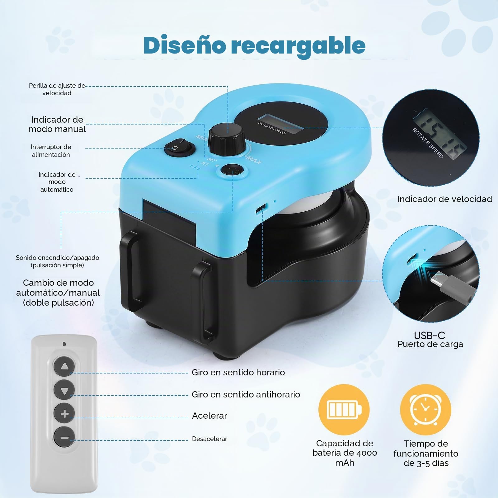 Juguete para Gatos para Interiores, Nueva Cinta de Correr para Gatitos, Control Automático/Remoto, Velocidad Ajustable, Juego de Persecución y Ruta de Carrera con Diseño DIY