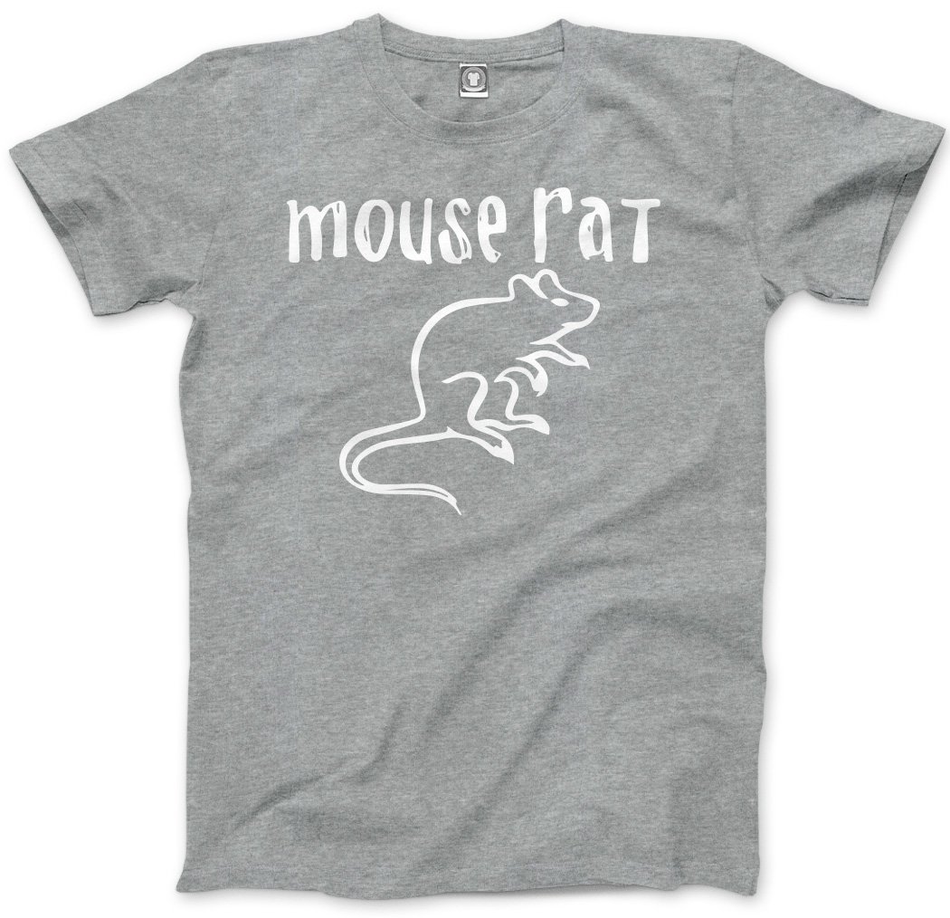 Hotscamp Men's Heather Grey Mouse Rat Unisex T-Shirt - Large