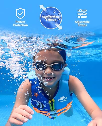 Miniatura 3 de Gogokids Chaqueta salvavidas para niños y niñas, traje de baño flotante