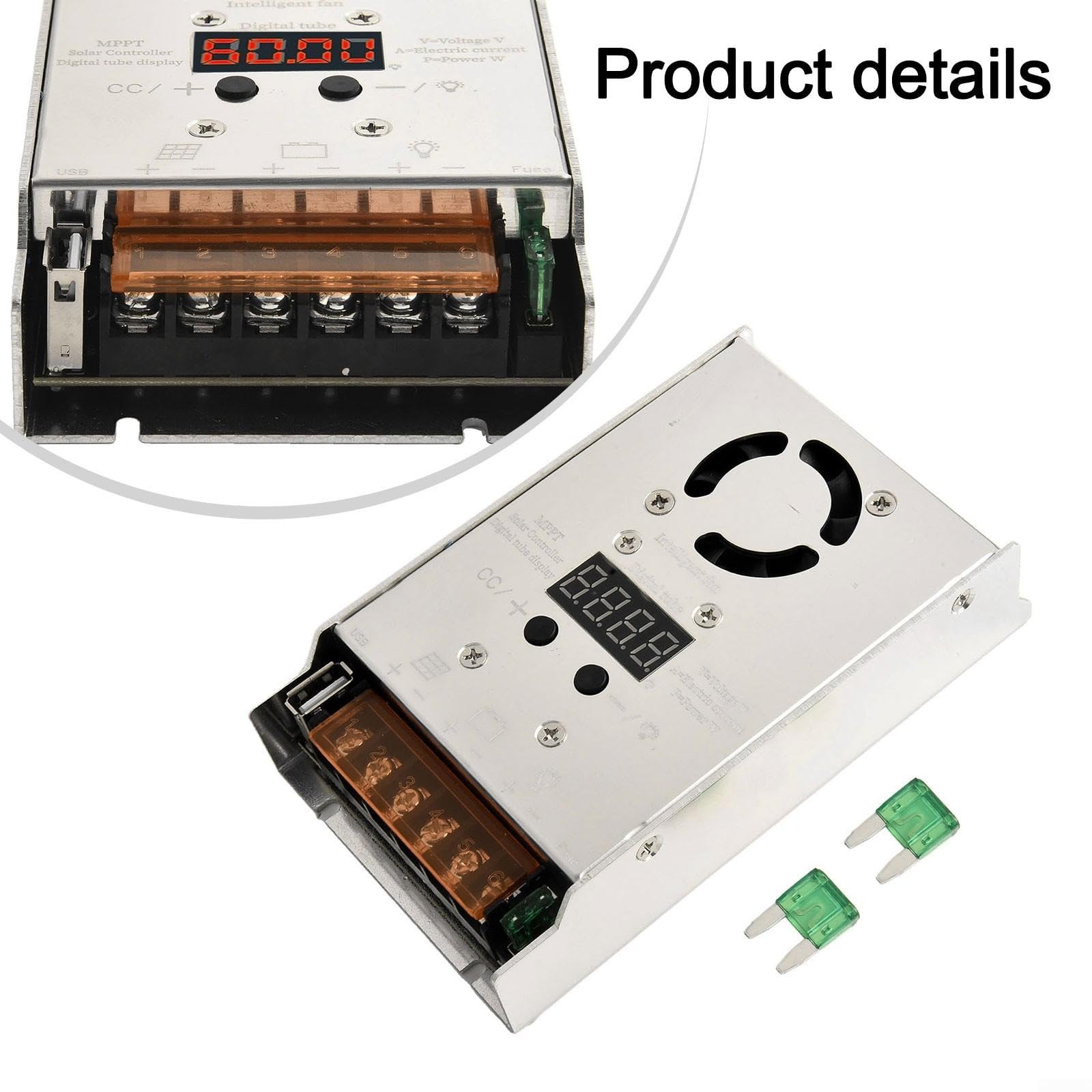 Controller MPPT in alluminio da 600 W per sistema da 12 V e 24 V