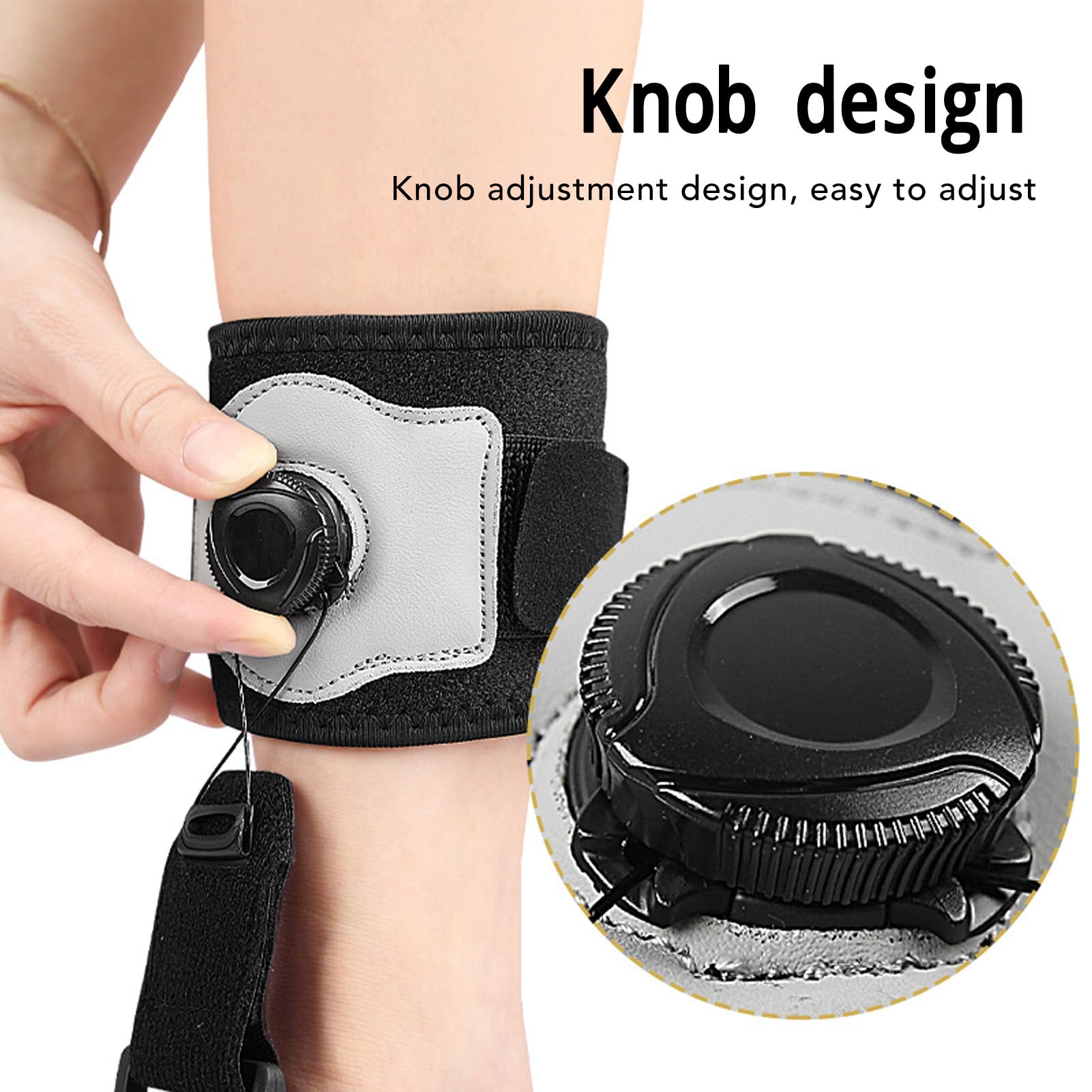AFO Attelle de Pied pour Homme et Femme, Réglable – Utilisation de Jour et de Nuit, Taille Libre, Bouton de Réglage – Doux et Respirant – Soutien Efficace de la Démarche pour la