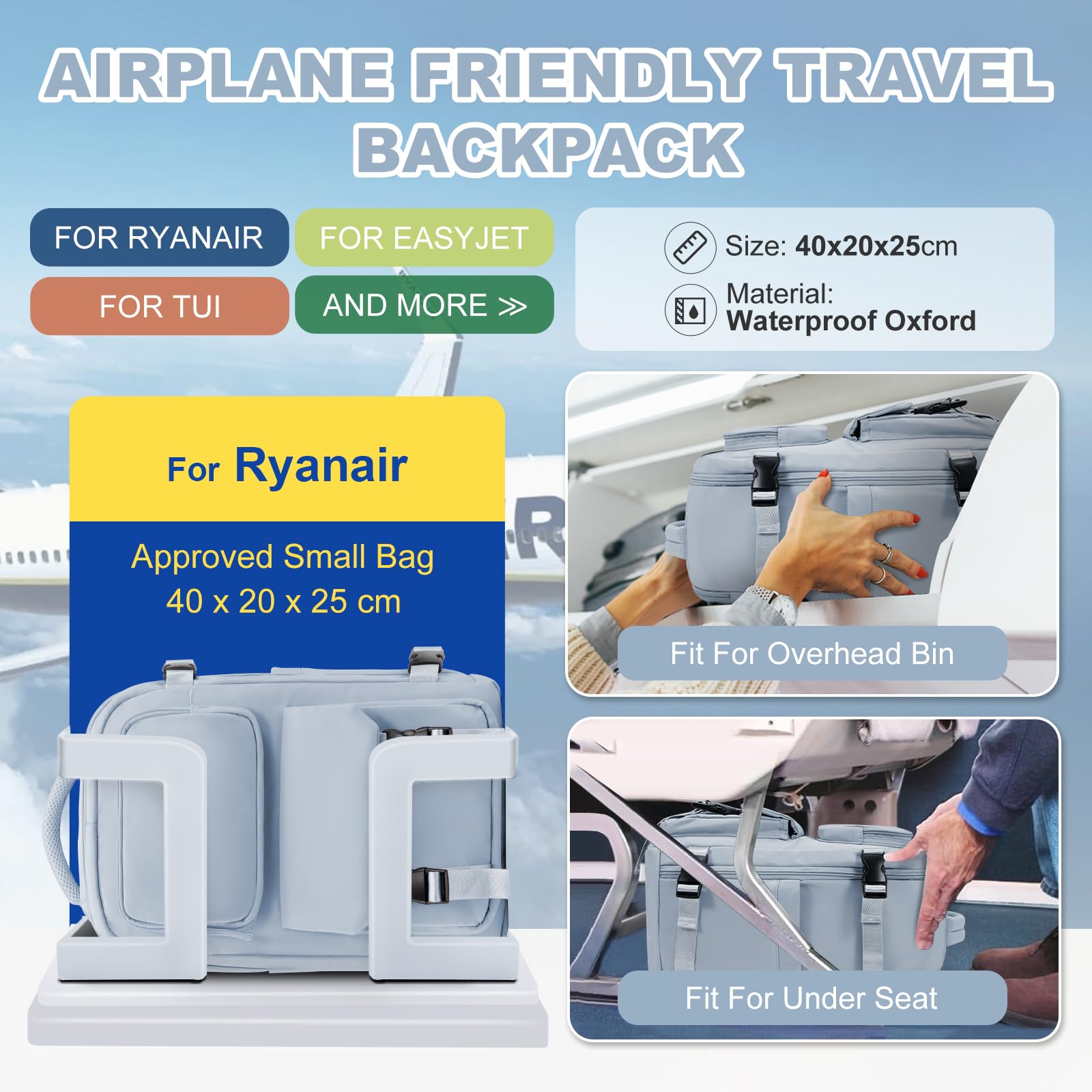 SZLX Zaino da viaggio grande da donna da viaggio zaino da escursionismo sportivo da esterno impermeabile zaino da scuola casual laptop da 14 pollici con porta di ricarica USB scomparto per scarpe