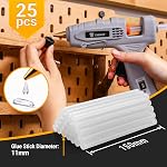 Hot Glue Gun Full Size: DEKOPRO 60/100Watt Dual Temp Hot Glue Gun Kit with 25 Glue Sticks, Organize Storage Case, Heavy Duty Heat Glue Gun Tool Set for Home Repair, Art & Crafts, DIY