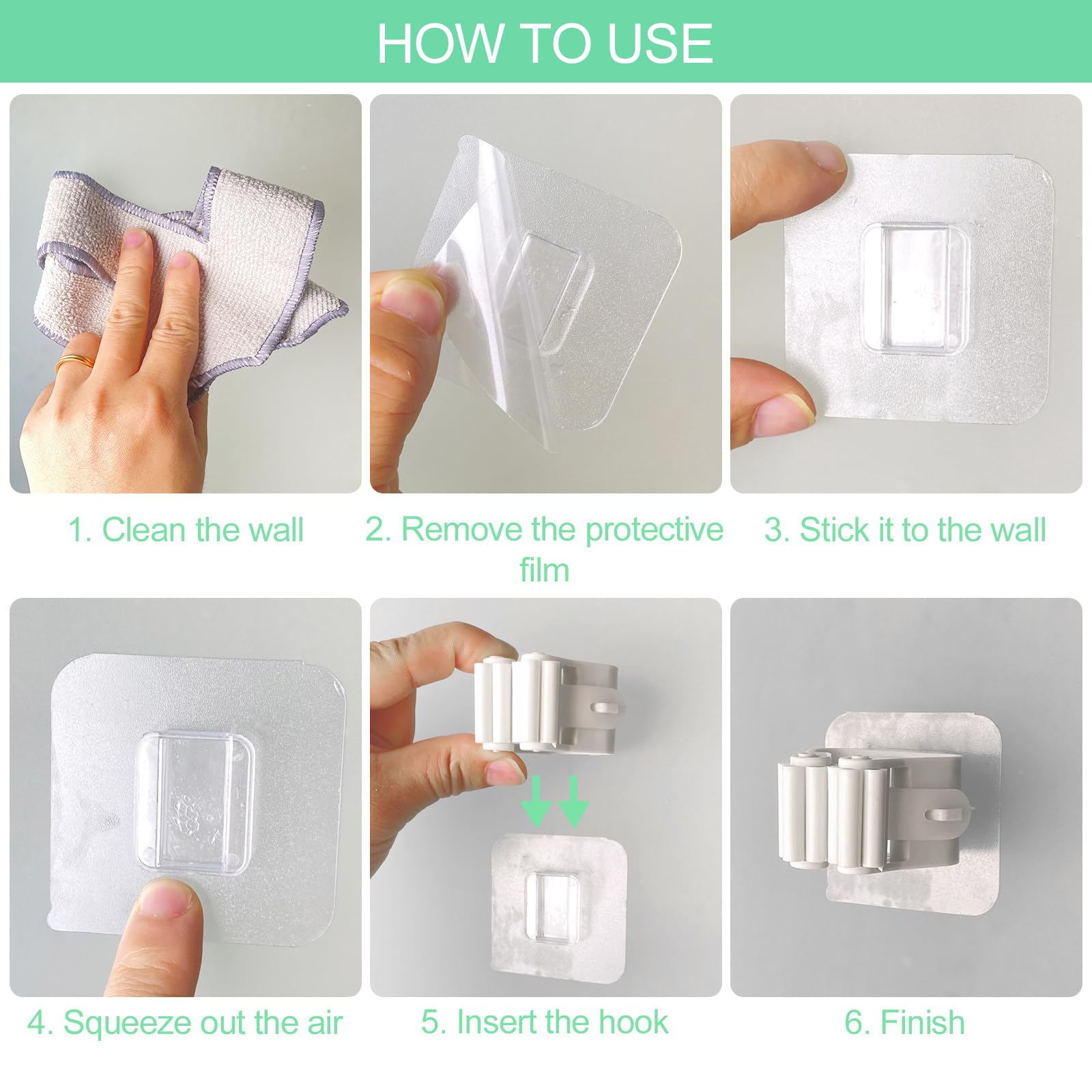 Porta Scope Da Parete Autoadesivo - 10 Pezzi Per Cucina/Bagno - Foto 3