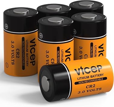 CR2 Battery 6-Pack,850mAh 3V CR 2 Lithium Batteries with Long-Lasting Power,CR15h270 for Smoke Detector,Photo Battery, Alarm Systems, Non-Rechargeable