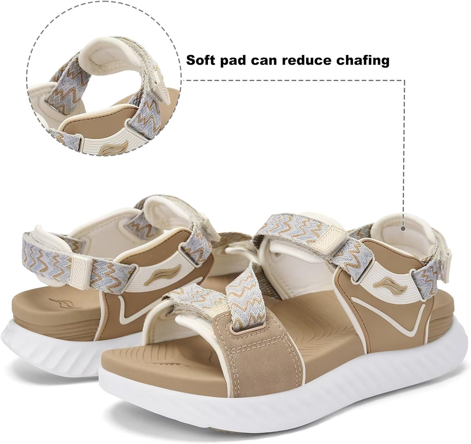 Womens Orthopedic Arch Support Hiking Sandals Cushioned Plantar Fasciitis Walking Sandal for Women