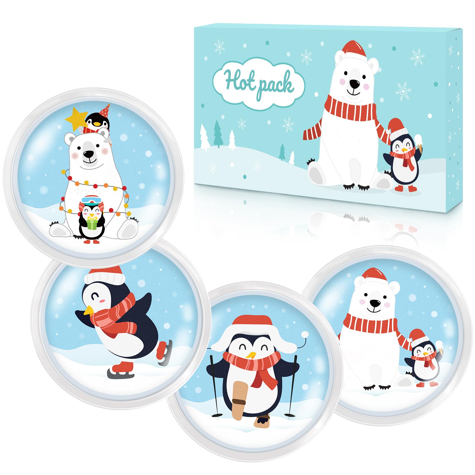 4er Set Handwärmer Wiederverwendbar - Sofort Wärme Für Kinder & Erwachsene