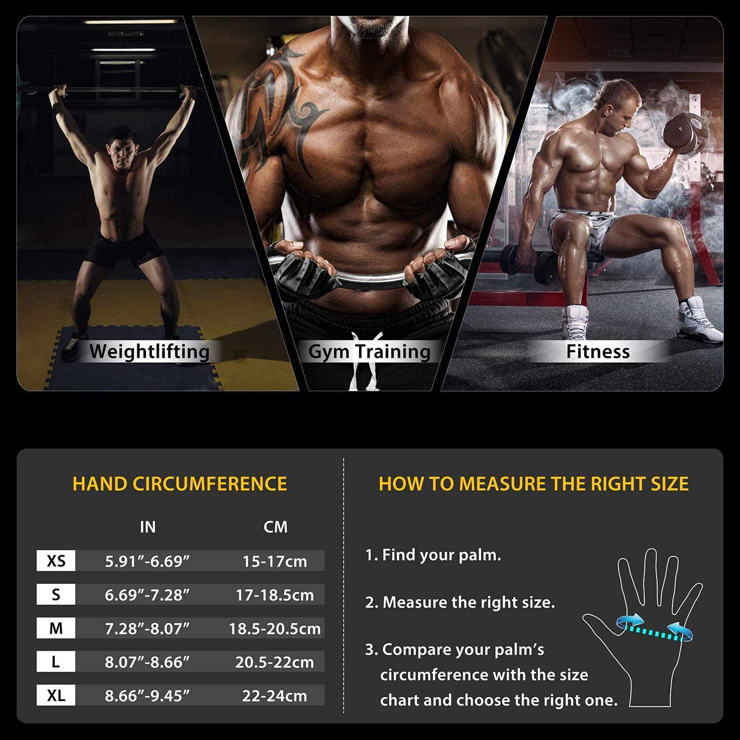 Leosportz Gym Gloves for Men Workout - Weight Lifting Workout Gloves with Wrist Support | Provided Full Protection to Palm Breathable | Silicon Padded Gloves Microfiber and Terry Cloth (M, Ash Black) 4
