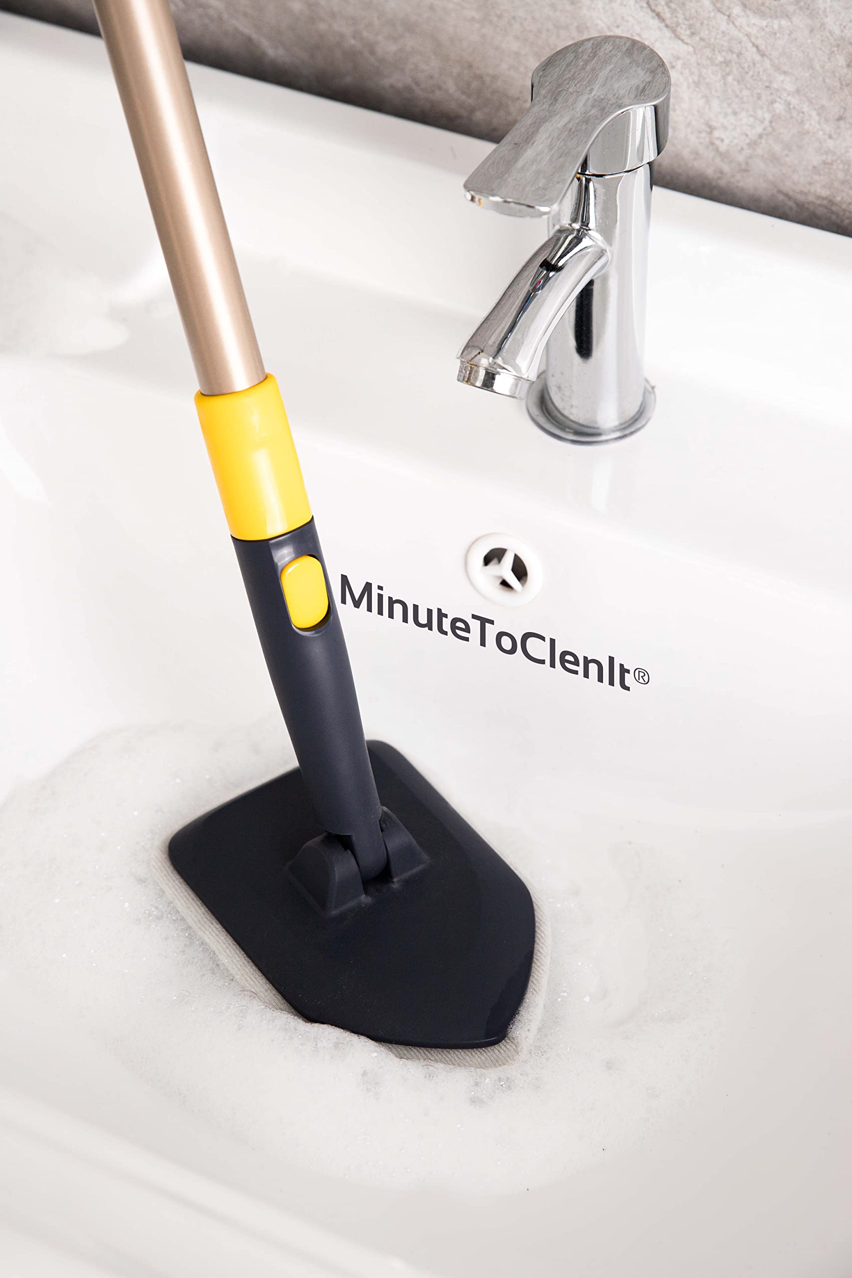 MinuteToCleanIt Replacement Head Scrubber Refill for Extendable Bathroom Tile Scrubber Brush - Pack of 2X Scrubber Sponge Refills 3
