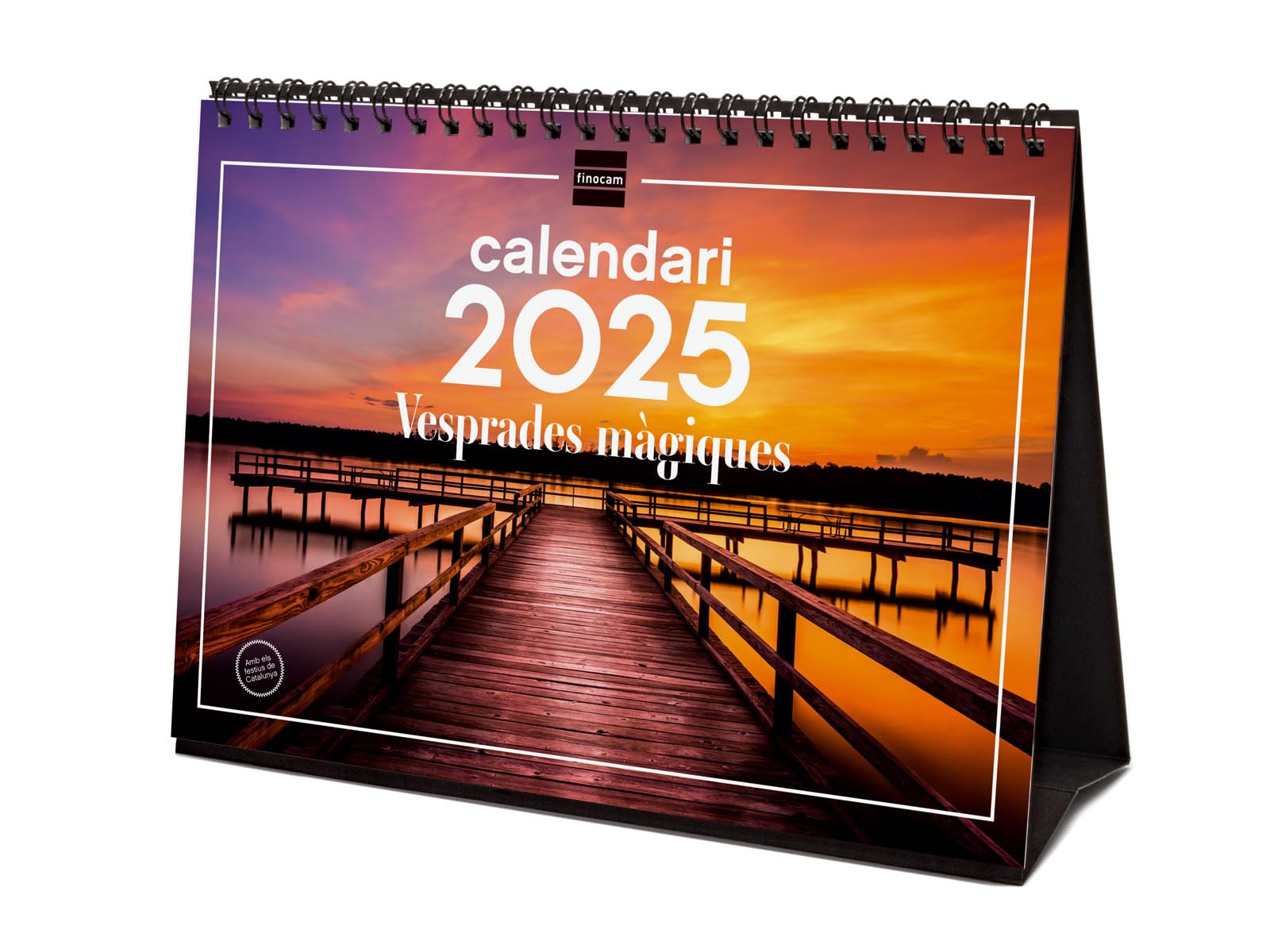 Finocam - Calendar Desktop Images to Write 2025 Month View January 2025 - December 2025 (12 months) Magical sunsets Catalan