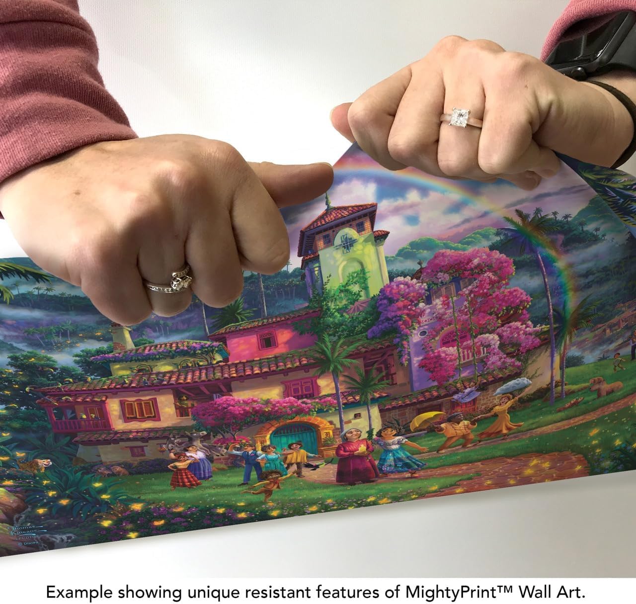 MIGHTYPRINT Thomas Kinkade Studios – Disney – Encanto – The Miracle of Family – 24" x 17" Wall Art – Officially Licensed Collectible – Ideal for Gifting and Collecting MP24171047