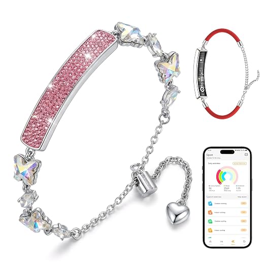 Smart Bracelet for Women – Jewelry Fitness & Activity Trackers with 24/7 Activity Heartbeat, Rhythm & Recovery, Adjustable Screenless Tracker for Women