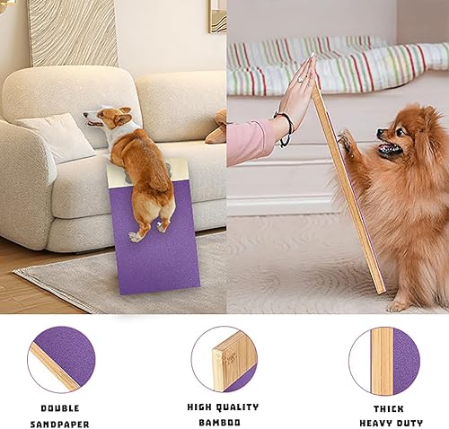 Miniatura 6 de Tabla para rascar uñas de perro, lima de doble cara para patas de perros, almohadilla de arena de dos caras, 15.7 x 8.8 pulgadas, divertido cuidado