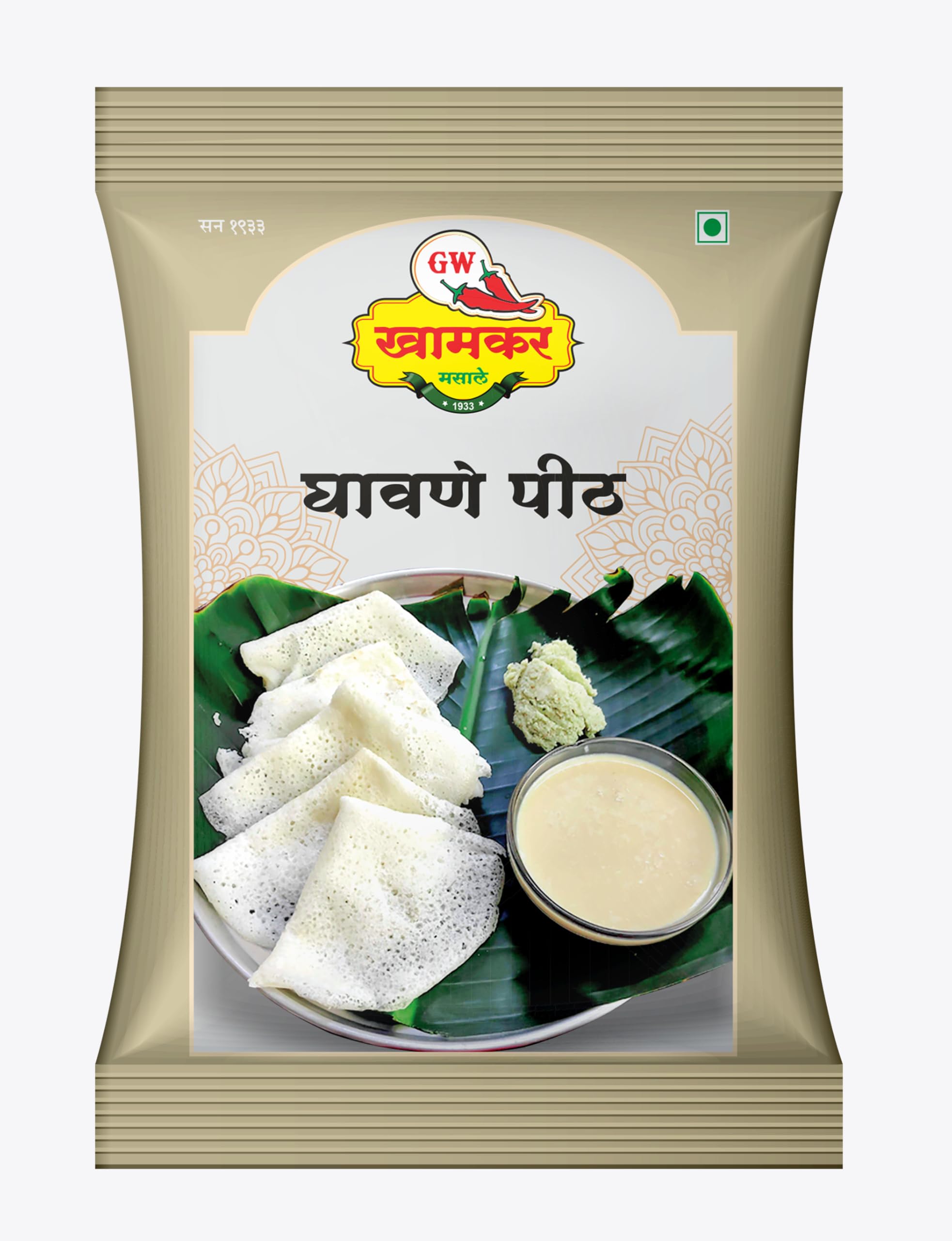 GW Khamkar Ghavan Pith | Authentic Maharashtrian Rice Flour Mix for Soft Crepes | Traditional Taste | 400 grams