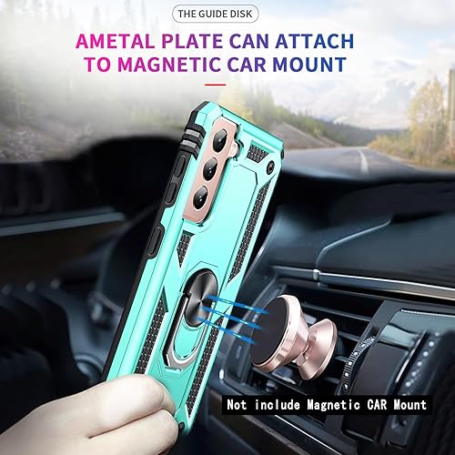 Miniatura 4 de LeYi Funda para teléfono Galaxy S21 FE 5G con protector de pantalla de vidrio templado, grado militar, funda protectora a prueba de golpes para