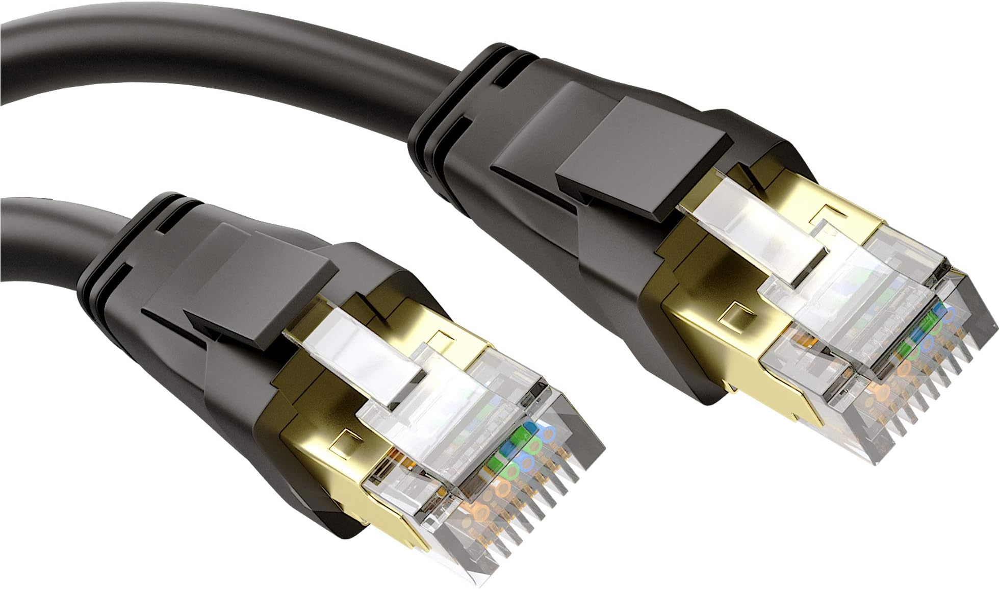 BlueRigger CAT 8 Ethernet Cable - 30FT Regular (RJ45, 40Gbps, 2000MHz, CAT8 Internet Cable) High Speed LAN Network Cable - Compatible with Game Consoles, HDTV, Router, PC