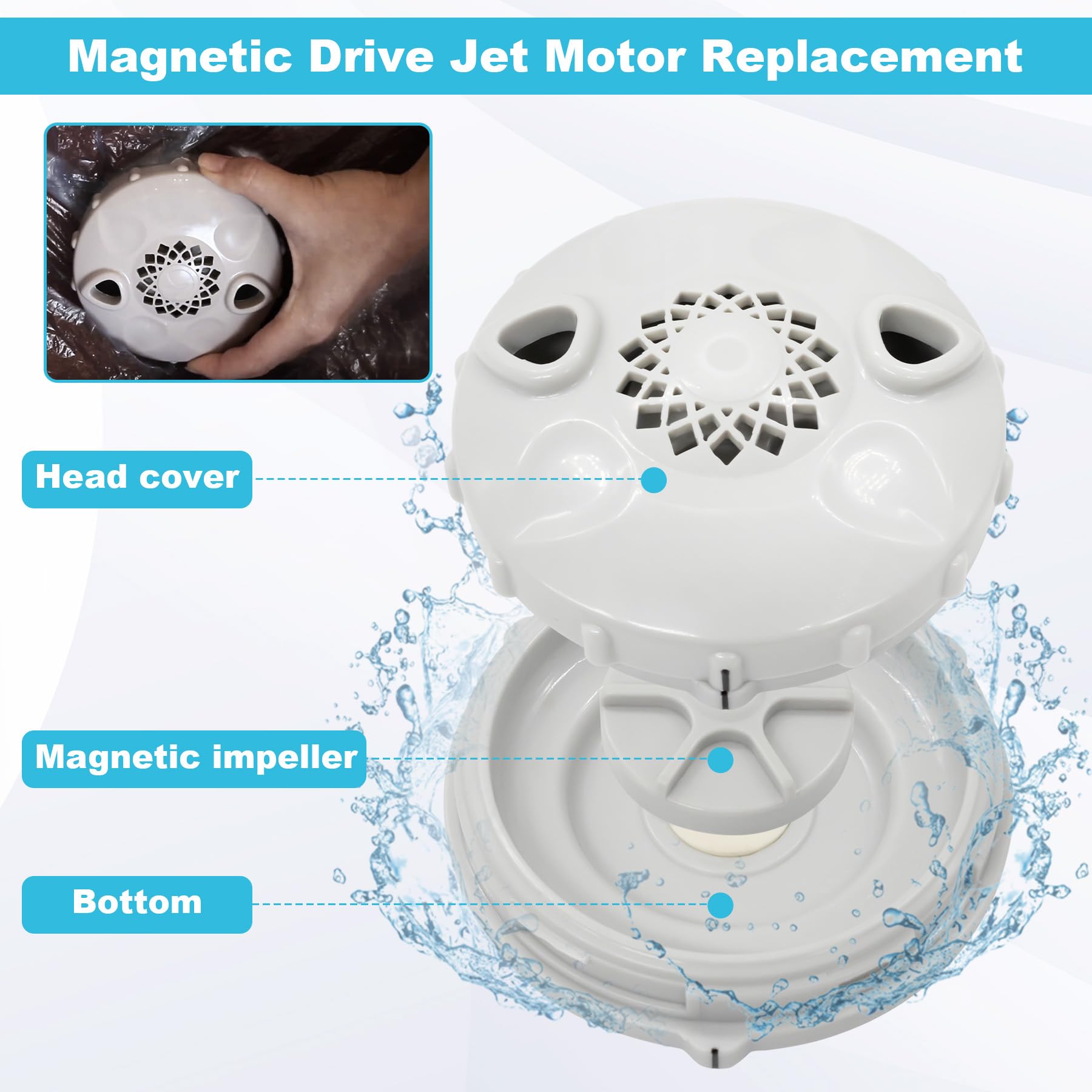 Lexor Spa Jet Head - Magnetic Pipeless Replacement -2 Lexor Spa Jet Head - Magnetic Pipeless Replacement -2