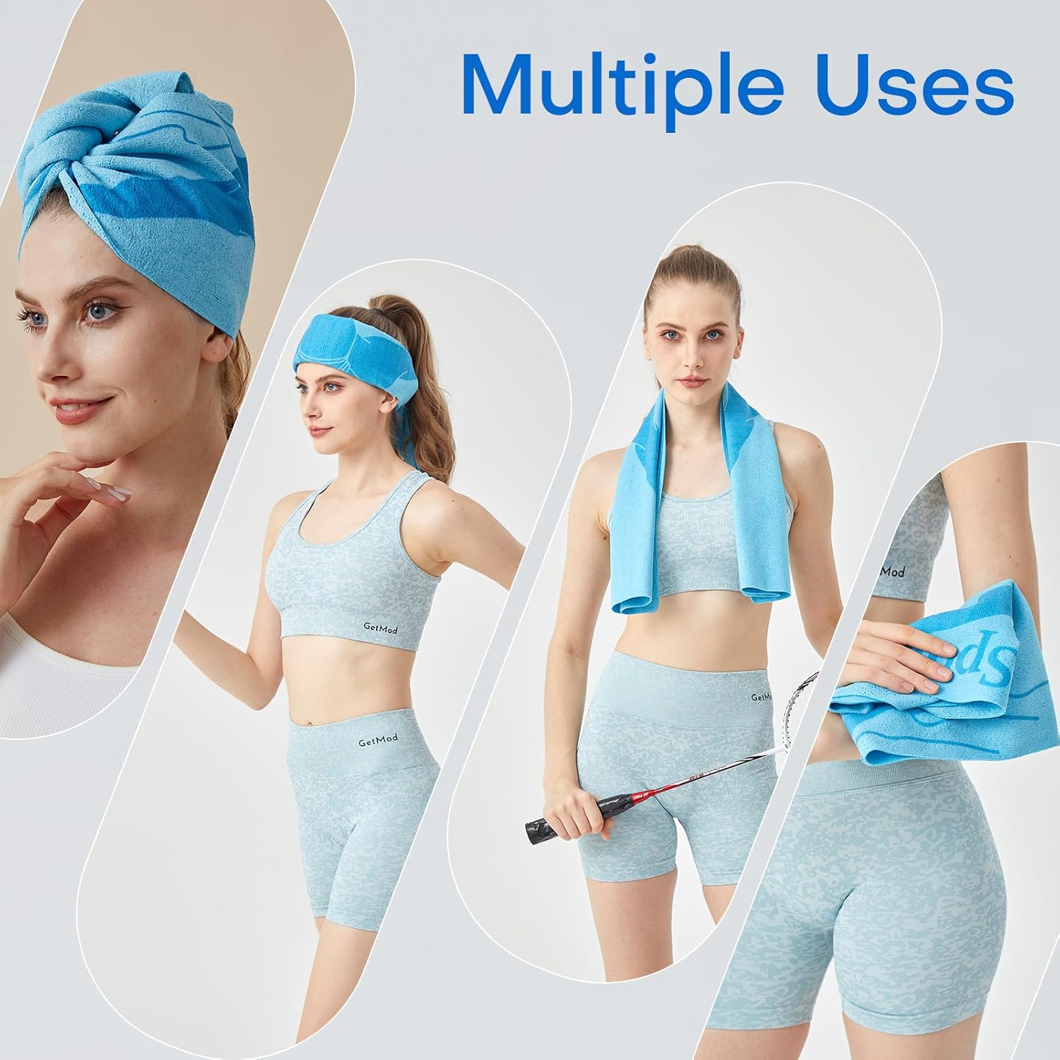 1 Pack Hair Towel Wrap, Quick-Drying, Super Absorbent, Hair Drying Towel wrap, 40 X 8 in