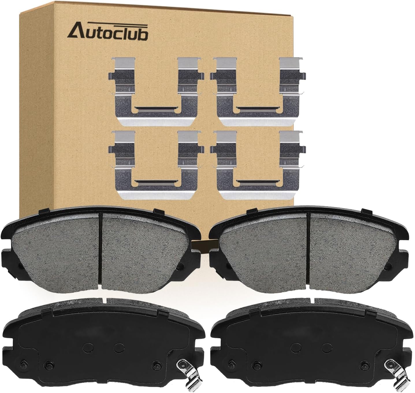 AUTOCLUB Brake Pads Front for 2010 2011 2012 2013 2014 2015 2016 2017 Chevrolet Equinox, for Chevy Impala Malibu, GMC Terrain, Buick Regal LaCrosse, Cadillac ELR Ceramic Brakes Replacement 1421