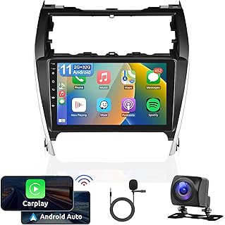 Rimoody 2G 32G for Toyota Camry 2012-2014 Android Car Stereo with Apple Carplay, 10.1 Inch Touch Screen Car Radio with GPS Navigation Bluetooth FM HiFi WiFi Mirror Link Android Auto + Backup Camera
