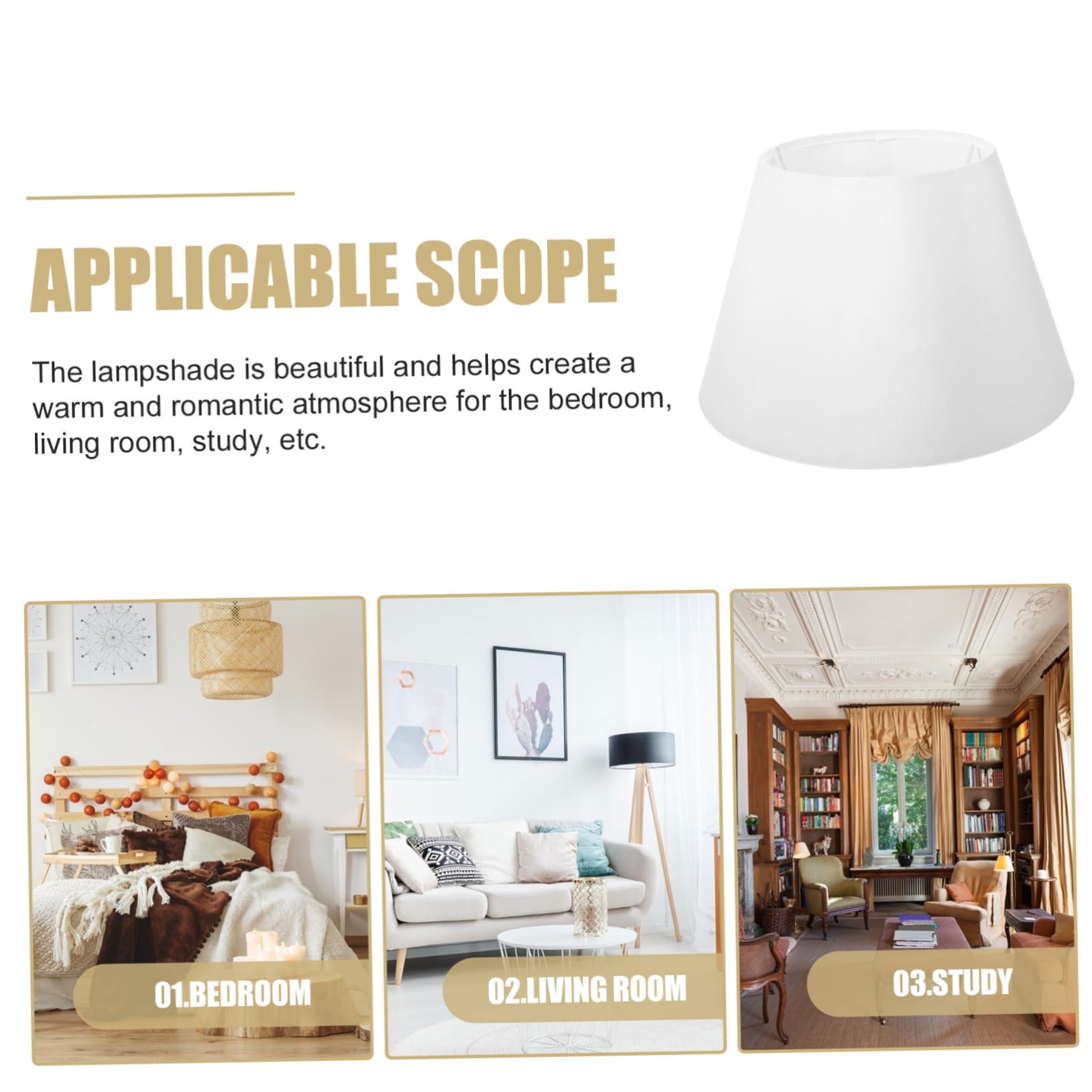 DOITOOL Pantalla De Lámpara Elegante De Cubierta De Luz Para Salón Dormitorio y De Instalar