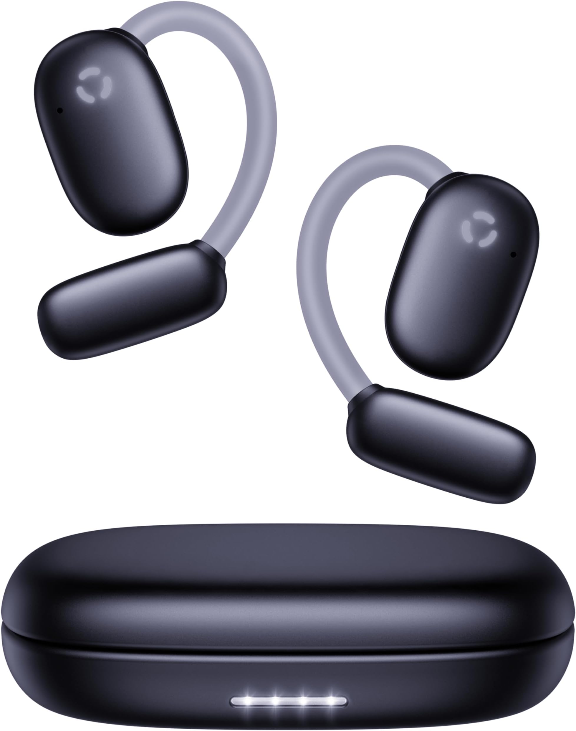 occiam Wireless Earbuds Bluetooth 5.3 Headphones 96Hrs Playback Sports Ear Buds with Microphone Earhook Waterproof in Ear Earphones LED Power Display Headset for Workout Running Black