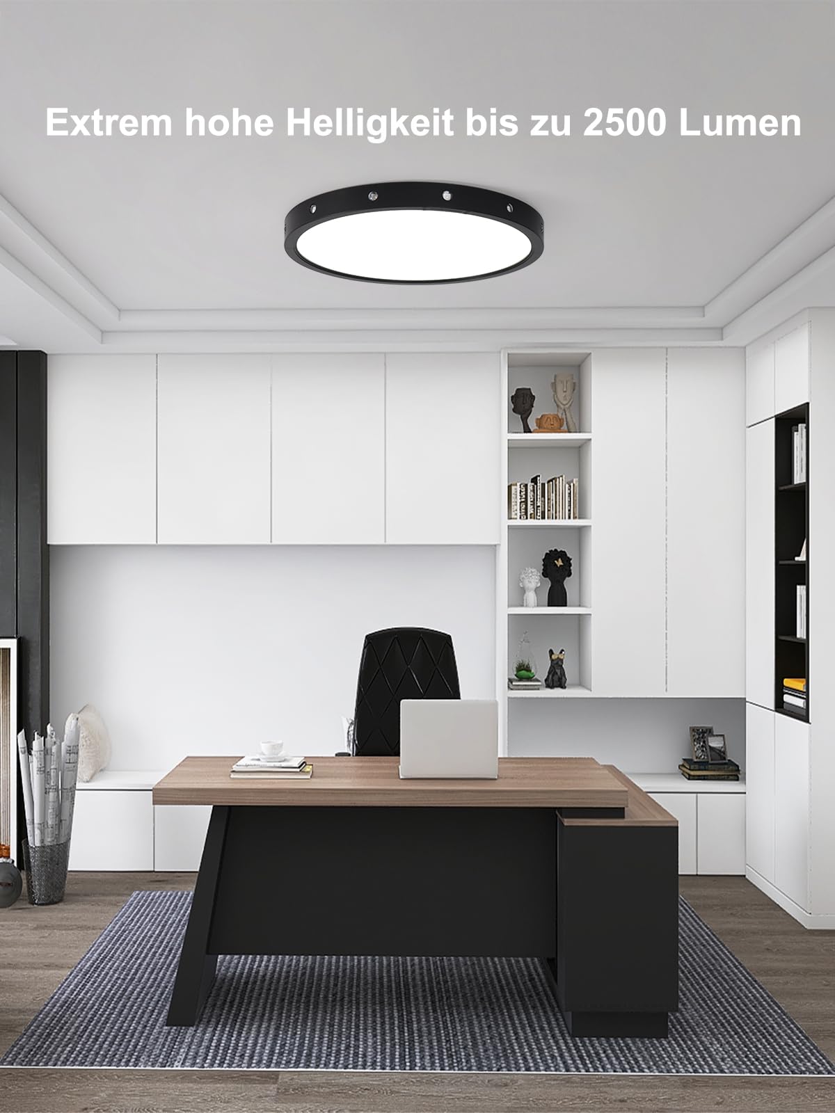 Smarte Deckenleuchte, RGB Deckenlampe Farbwechsel, flache LED Deckenleuchte 24W Kompatibel mit Alexa/Google Für Schlafzimmer Wohnzimmer Rund Ø 30 cm