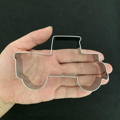 Miniatura 8 de Juego de 5 cortadores de galletas para vehículos de construcción, para camión, basurero, tractor, coche y excavadora, moldes para fiestas infantiles