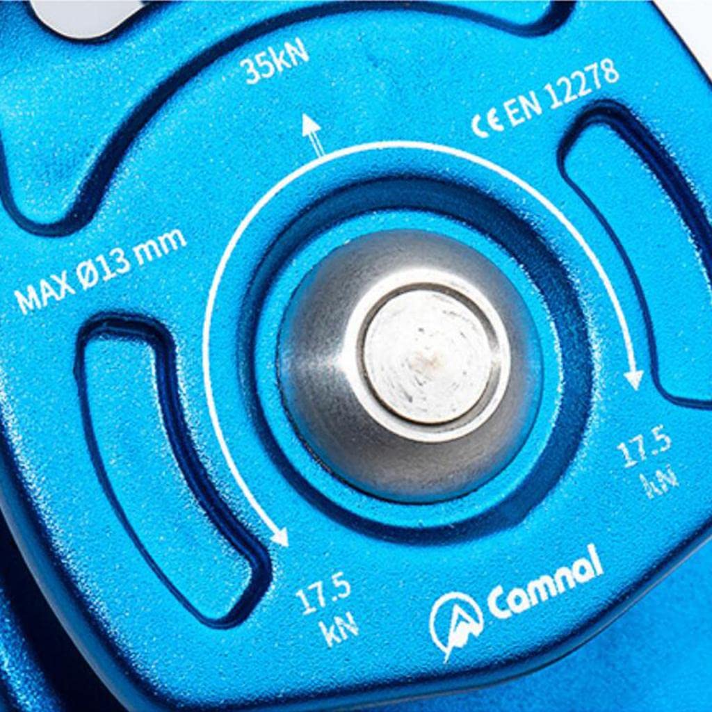 Qianly Doble Polea Portátil Equipada con Doble Rodillo Rotatorio y de Rodamientos Resistente para Cuerda de hasta 13mm Fabricada en Aluminio Ligero