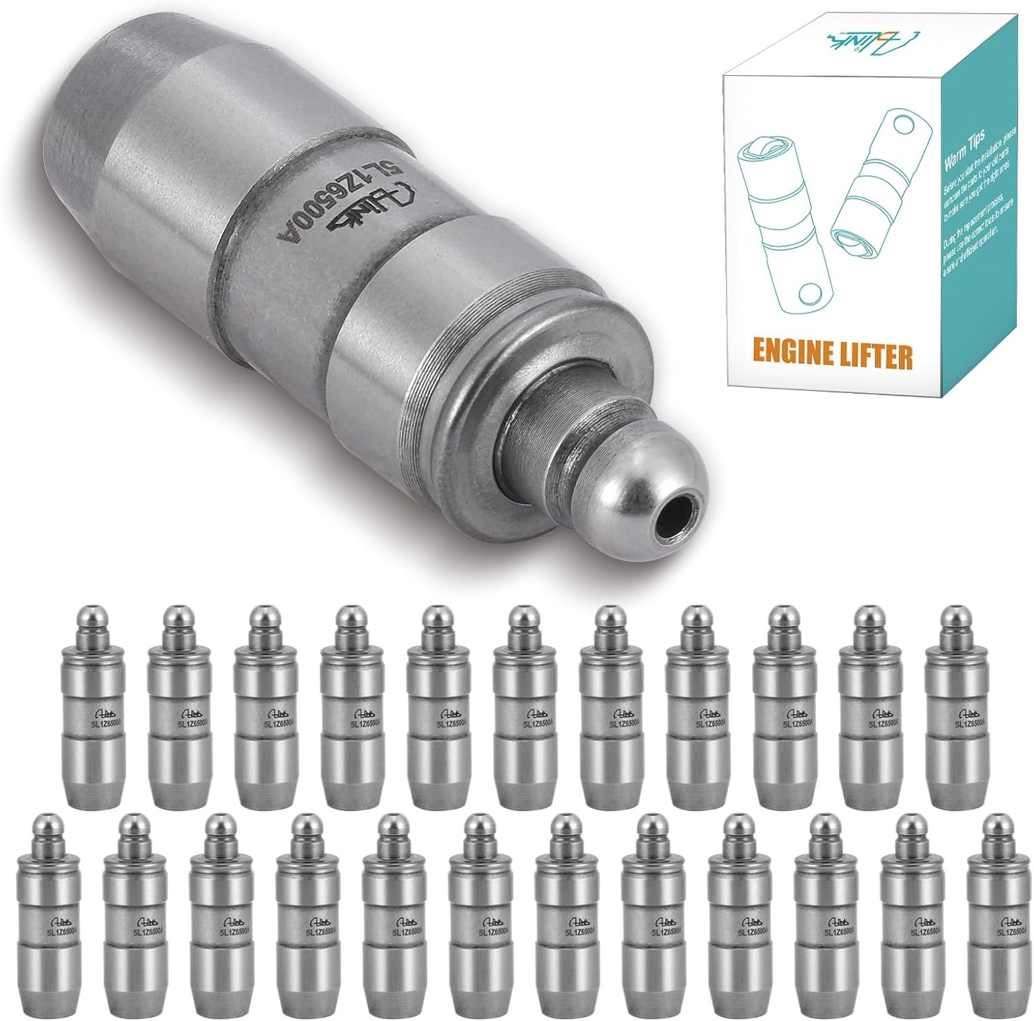 (OEM Parts) 24 PCS 5L1Z6500A Hydraulic Adjuster Valve Lifter For 2005-2014 Ford F-150 F-250 F-350 Mustang Expedition Explorer,For Lincoln Navigator,For Mercury Mountaineer 4.6L 5.4L 6.8L V8 V10