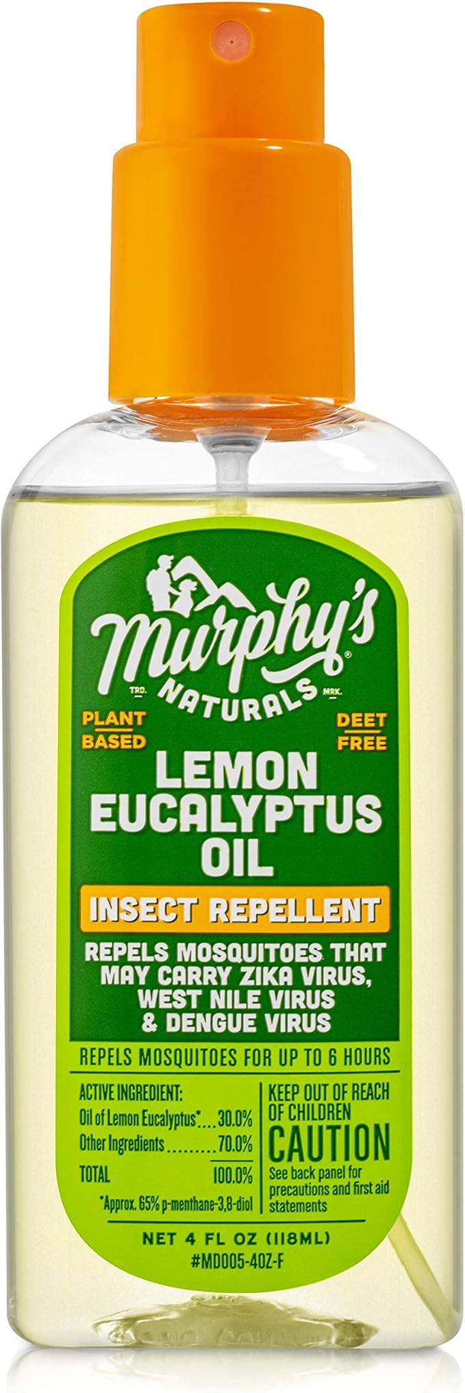Murphy's Naturals Mosquito & Tick Bug Repellent Spray, Oil of Lemon Eucalyptus for Skin + Outdoor Gear, DEET-Free, 4 Ounce Pump, 1-Pack : Amazon.ae: Health