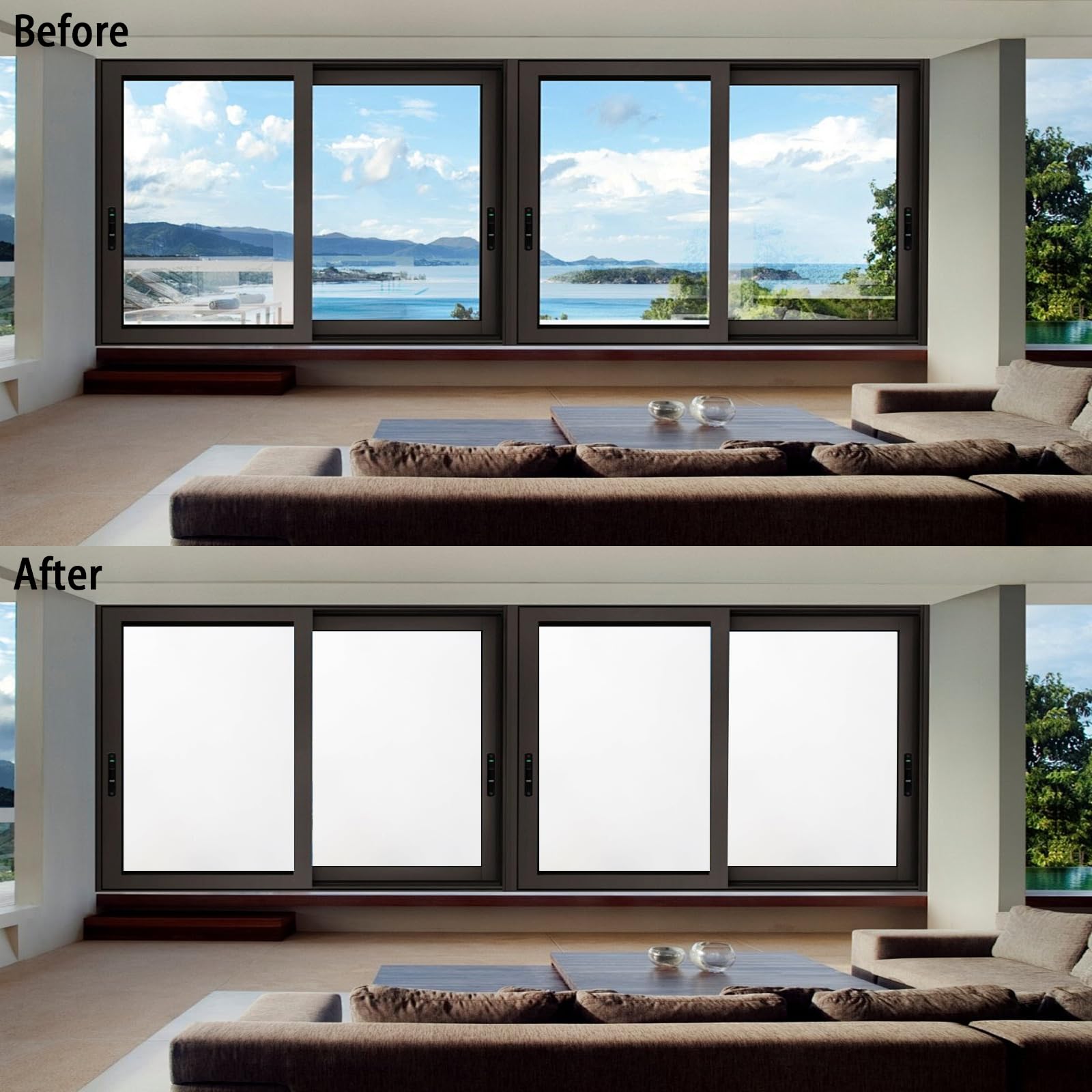 Window Privacy Film 75 x 140 cm Nieprzezroczysta, Matowa, Blokująca Promienie Uv, Zdejmowalna, Przylegająca Elektrostatycznie, Folia Prywatności Na Okna Szklane, biały mat