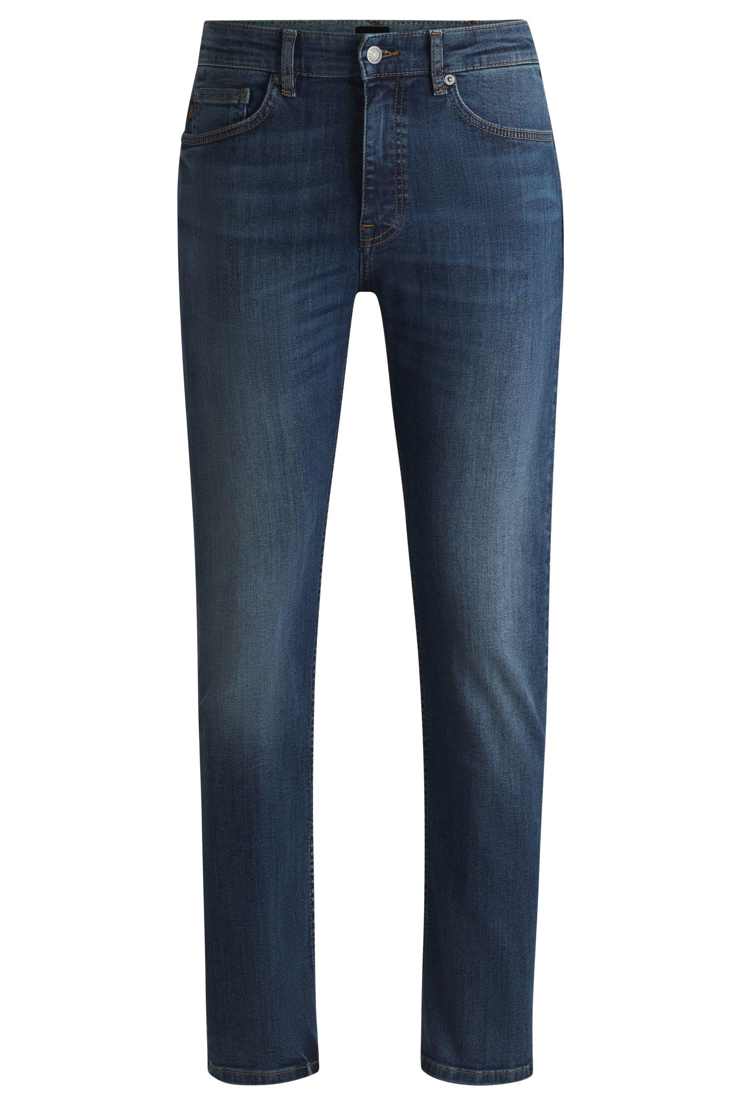 BOSS Men's Delaware BO Delaware Slim Fit Jeans in Comfortable Blue Stretch Denim 32W / 34L Navy413