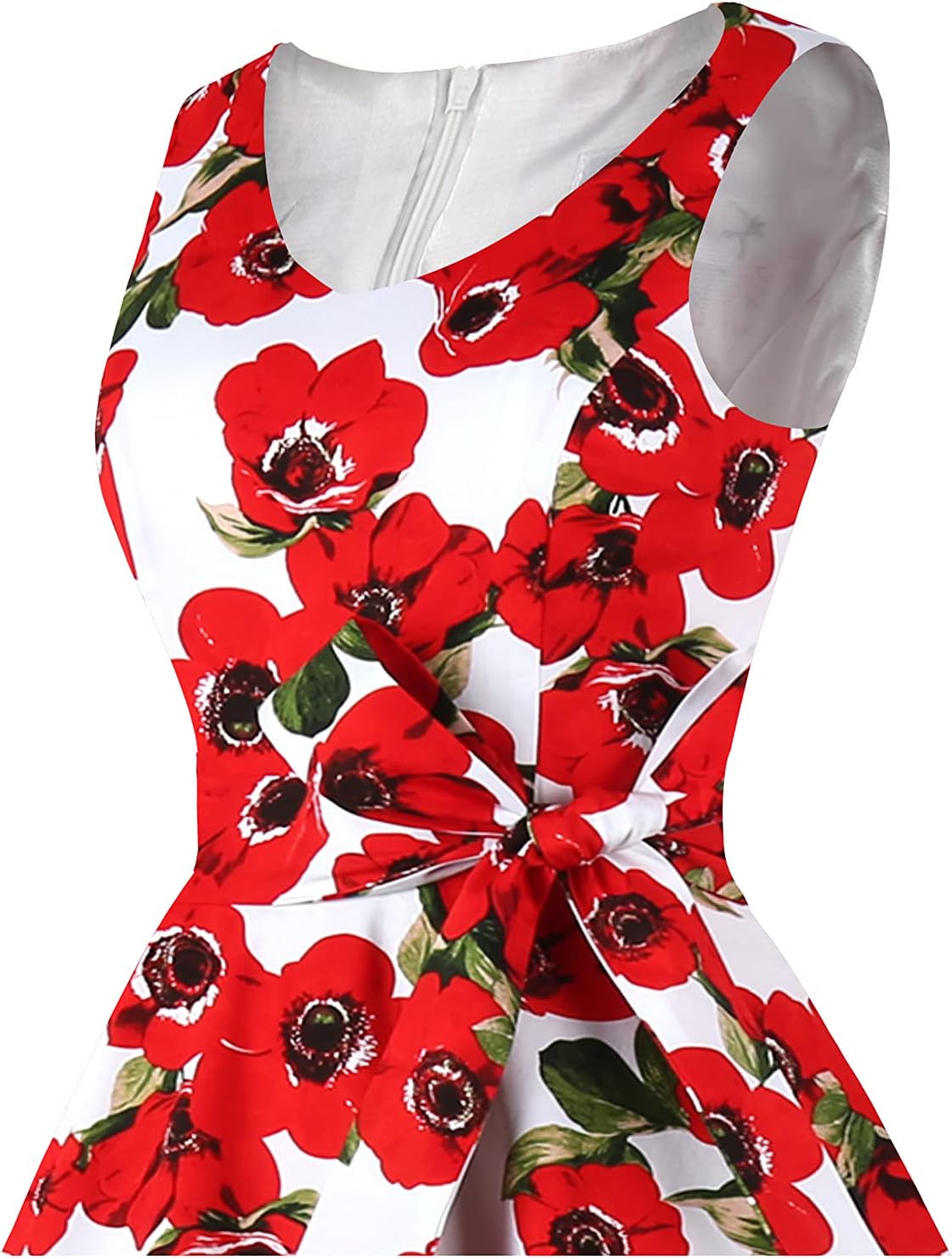 Dressever Women's 50s 60s Vintage Sleeveless Cocktail Party Dress with Pockets